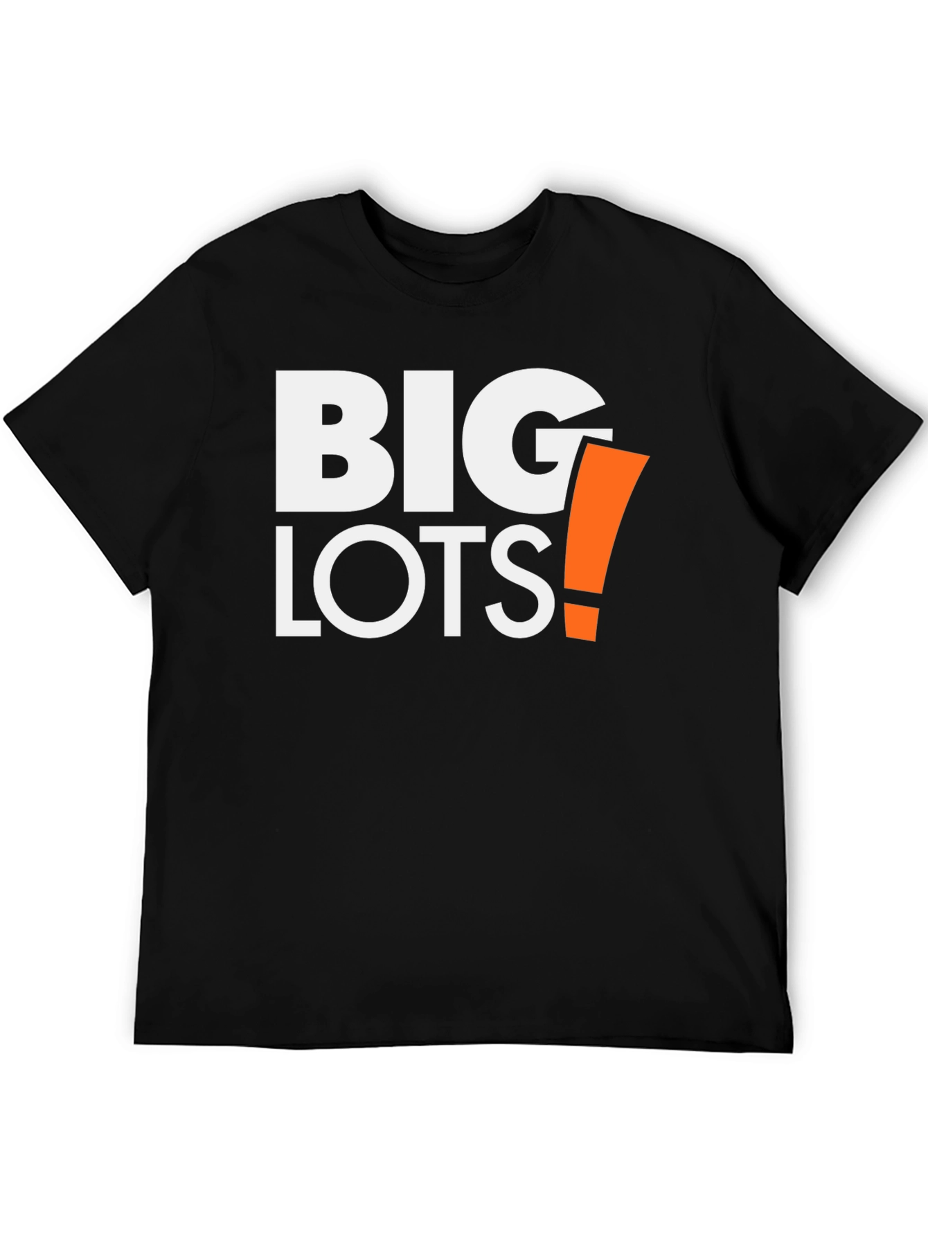 Big Lots T-Shirt - Black Cotton Blend Casual Tee