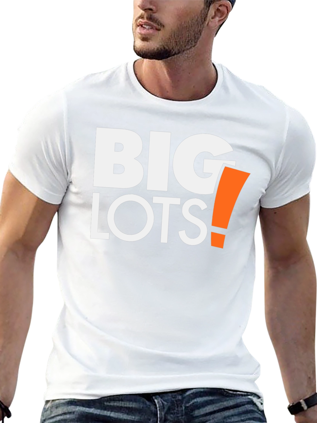 Big Lots T-Shirt - Black Cotton Blend Casual Tee