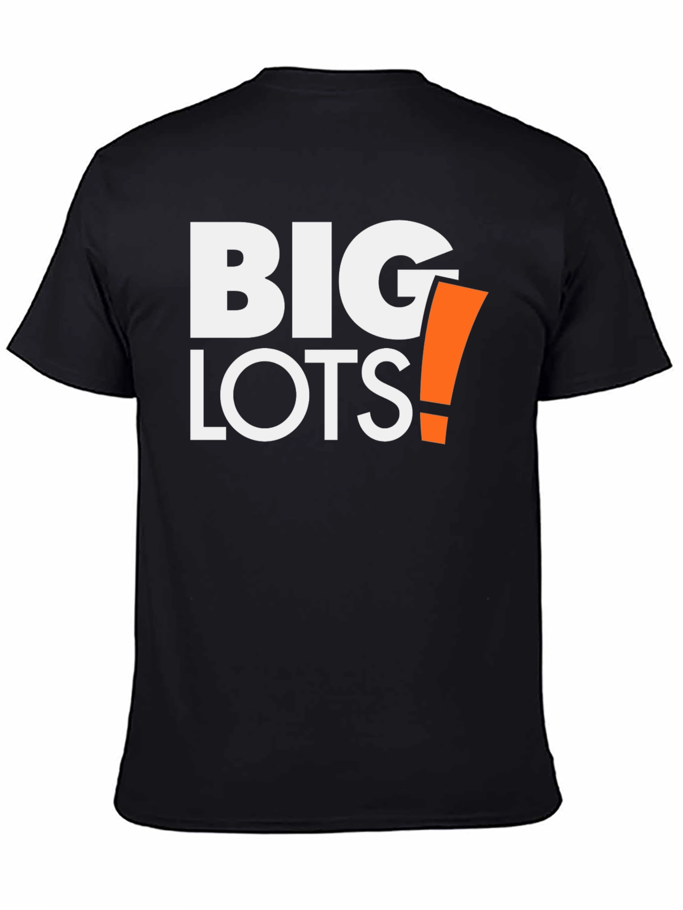 Big Lots T-Shirt - Black Cotton Blend Casual Tee