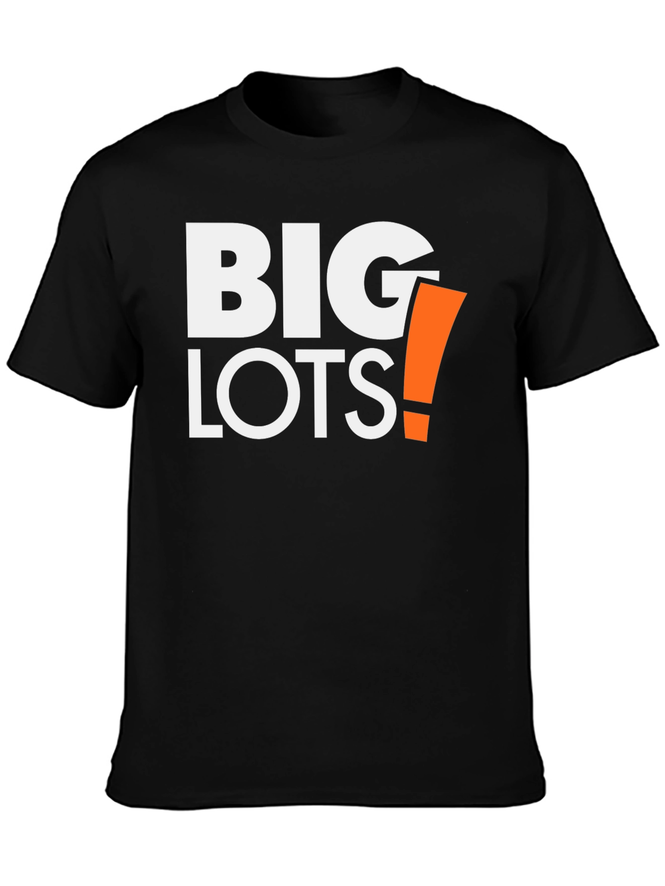 Big Lots T-Shirt - Black Cotton Blend Casual Tee