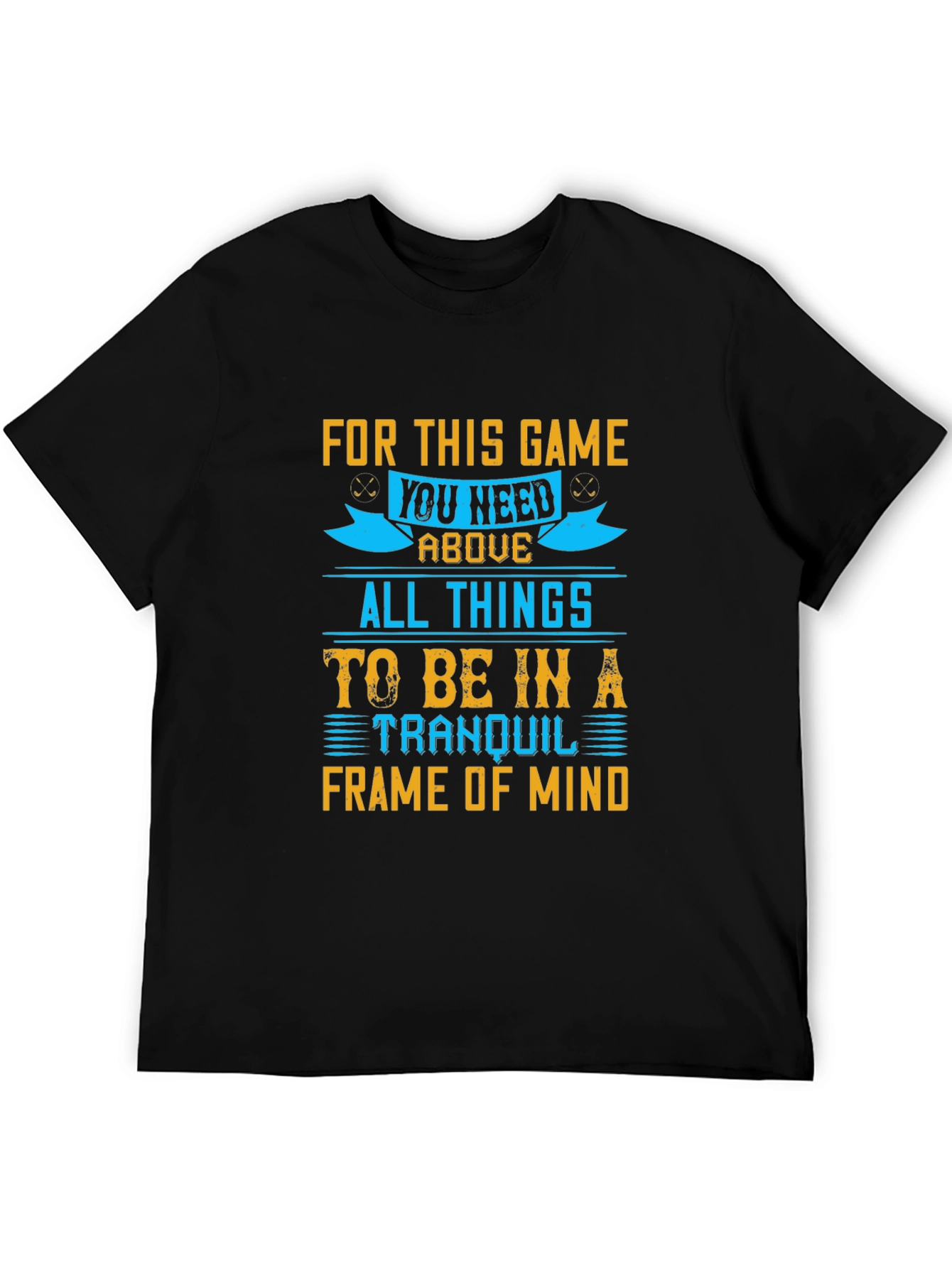 Tranquil Mind Game T-Shirt - Soft Black Cotton Tee