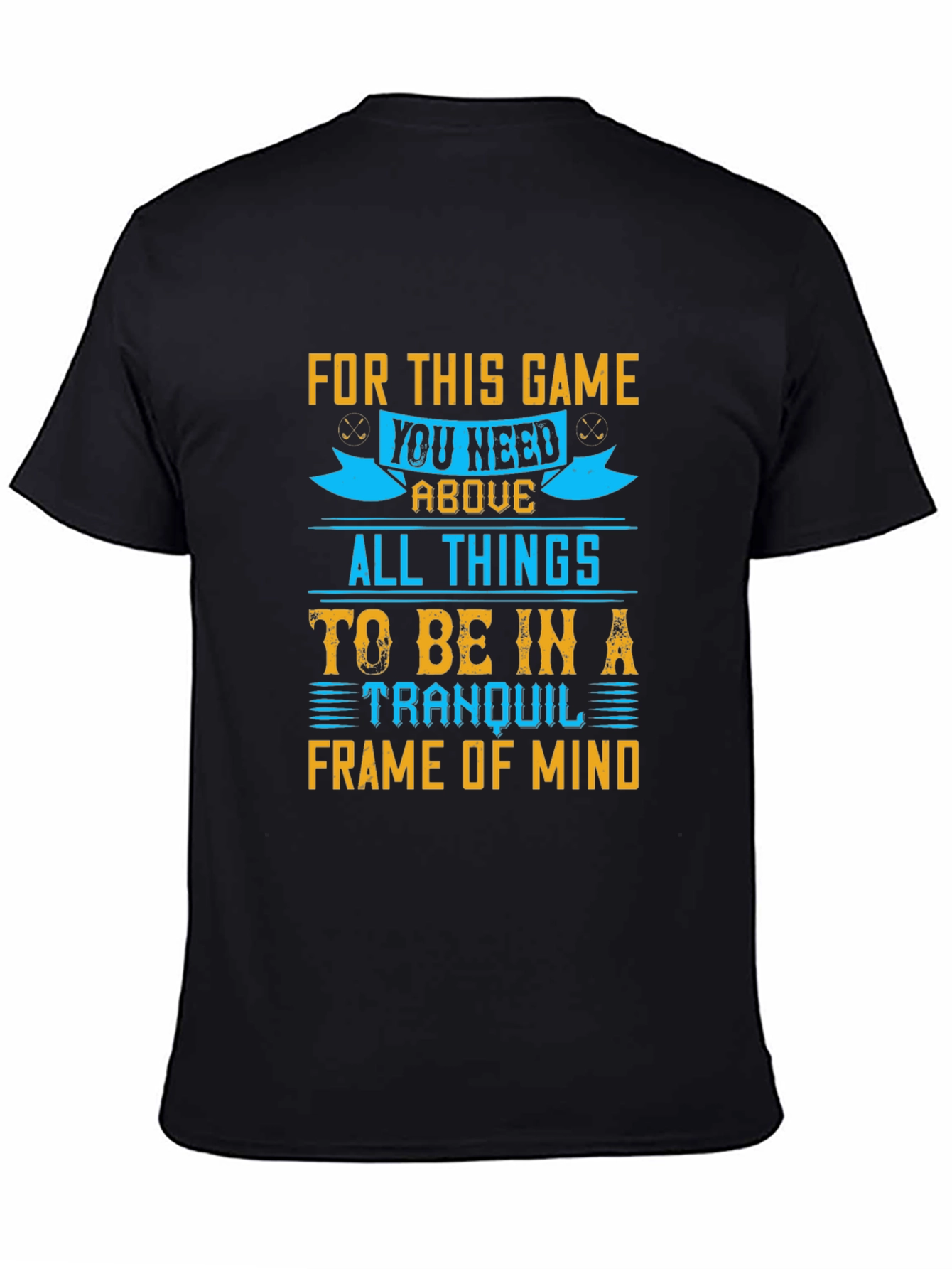 Tranquil Mind Game T-Shirt - Soft Black Cotton Tee
