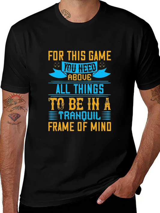 Tranquil Mind Game T-Shirt - Soft Black Cotton Tee