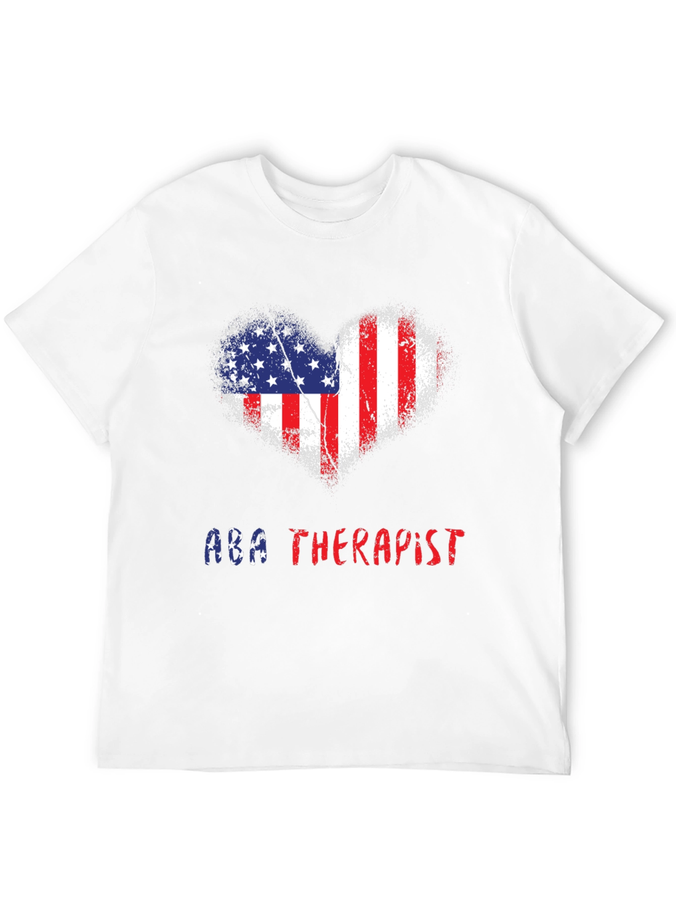 ABA Therapist Patriotic Heart T-Shirt