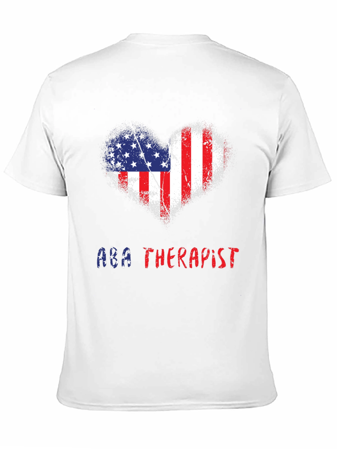 ABA Therapist Patriotic Heart T-Shirt