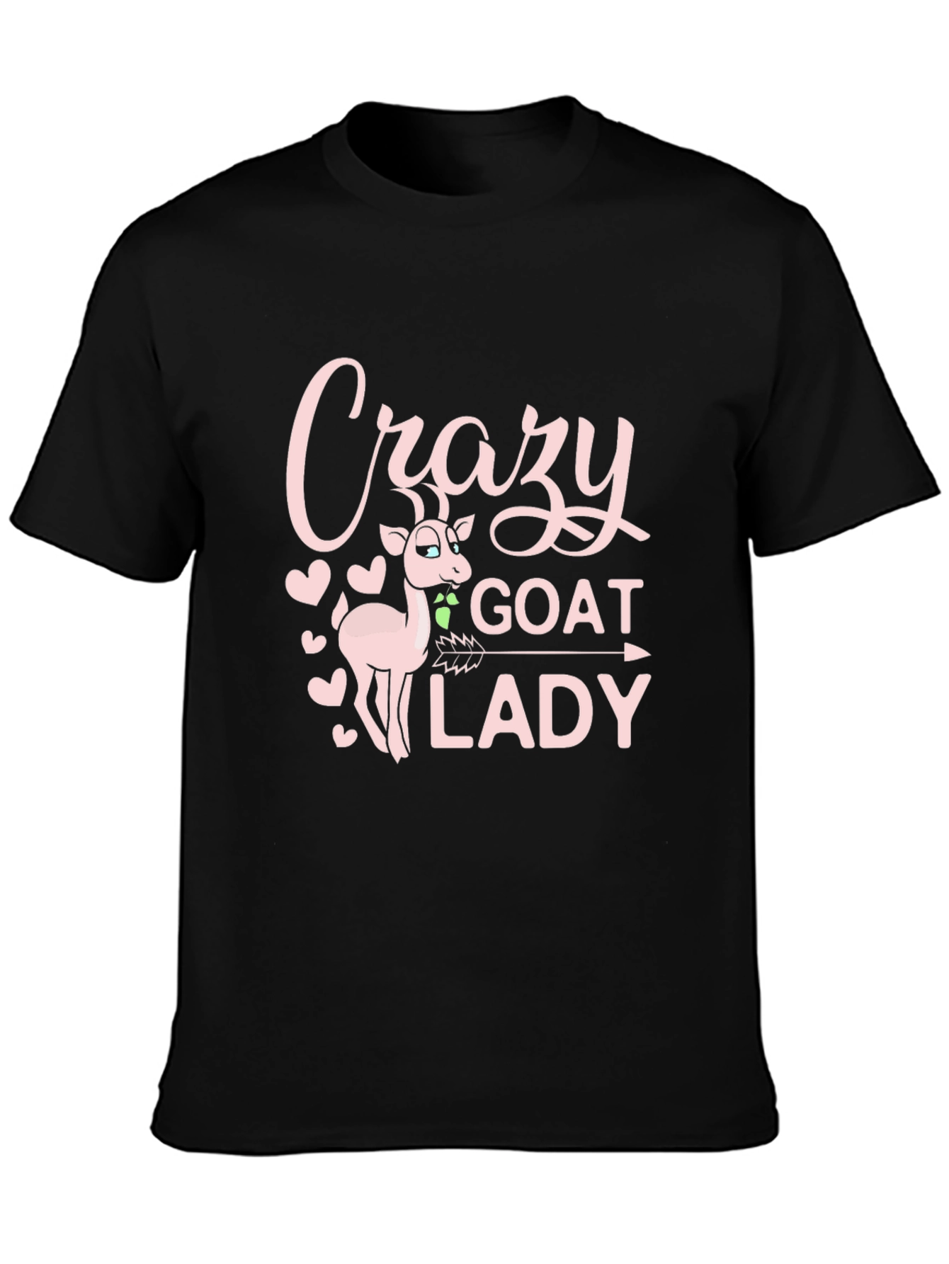 Crazy Goat Lady Graphic Tee - Black