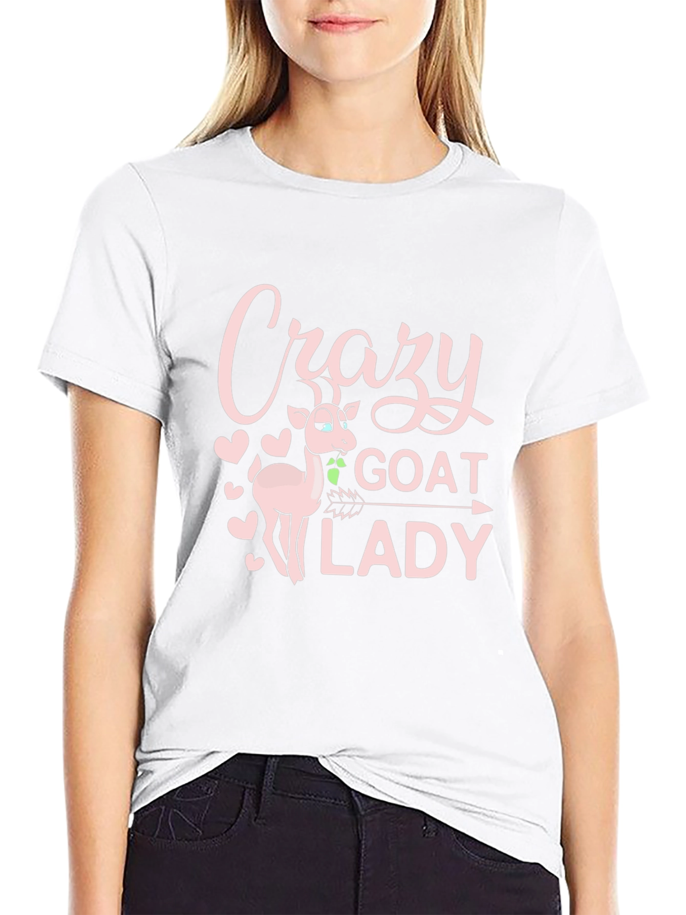 Crazy Goat Lady Graphic Tee - Black