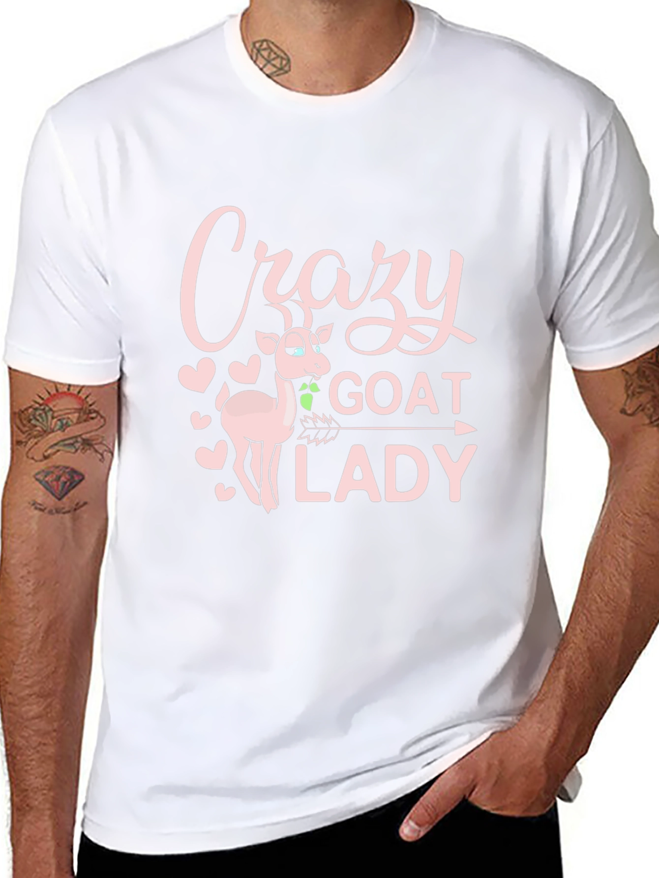 Crazy Goat Lady Graphic Tee - Black