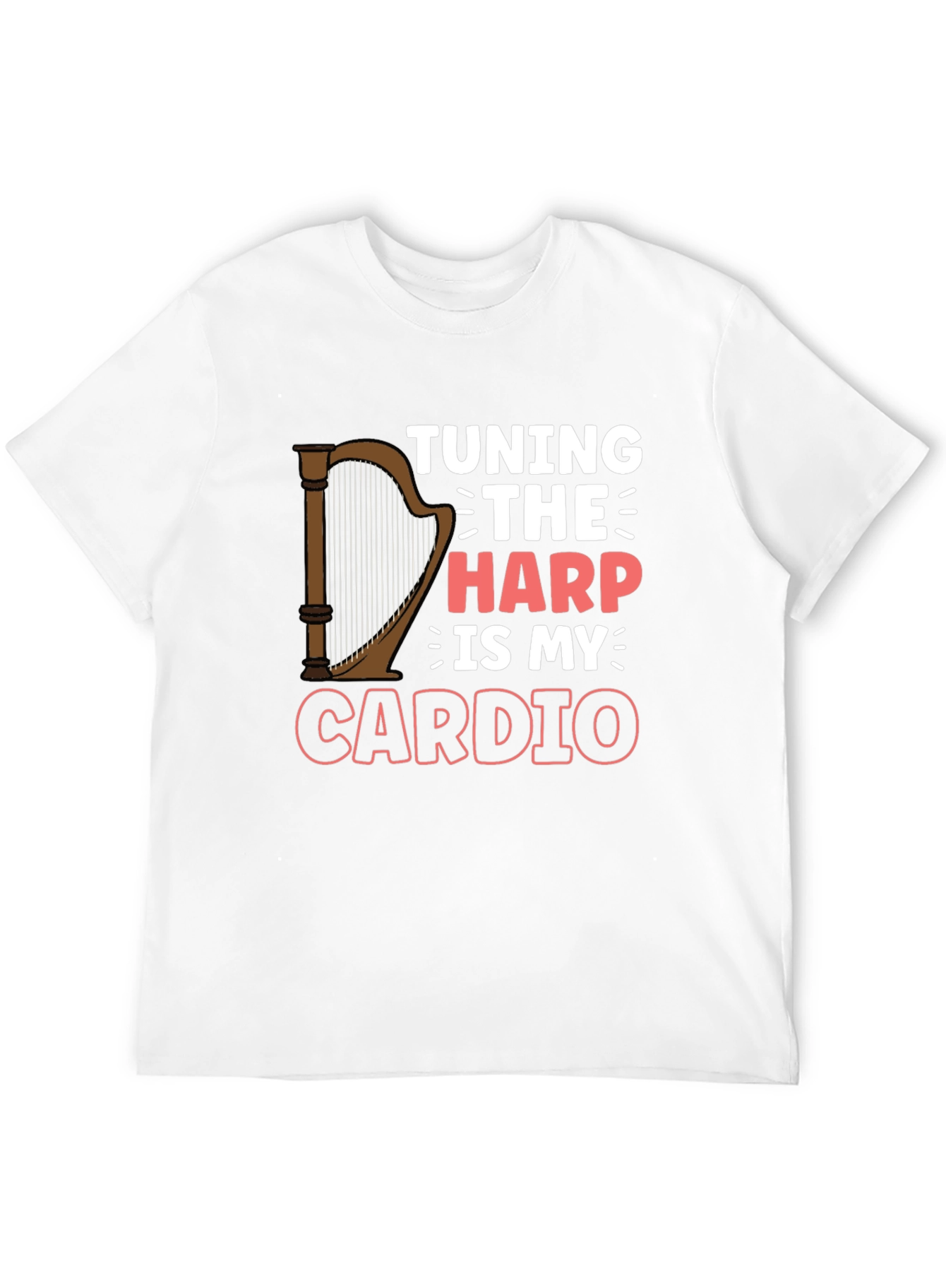 Tuning The Harp Is My Cardio Black T-Shirt