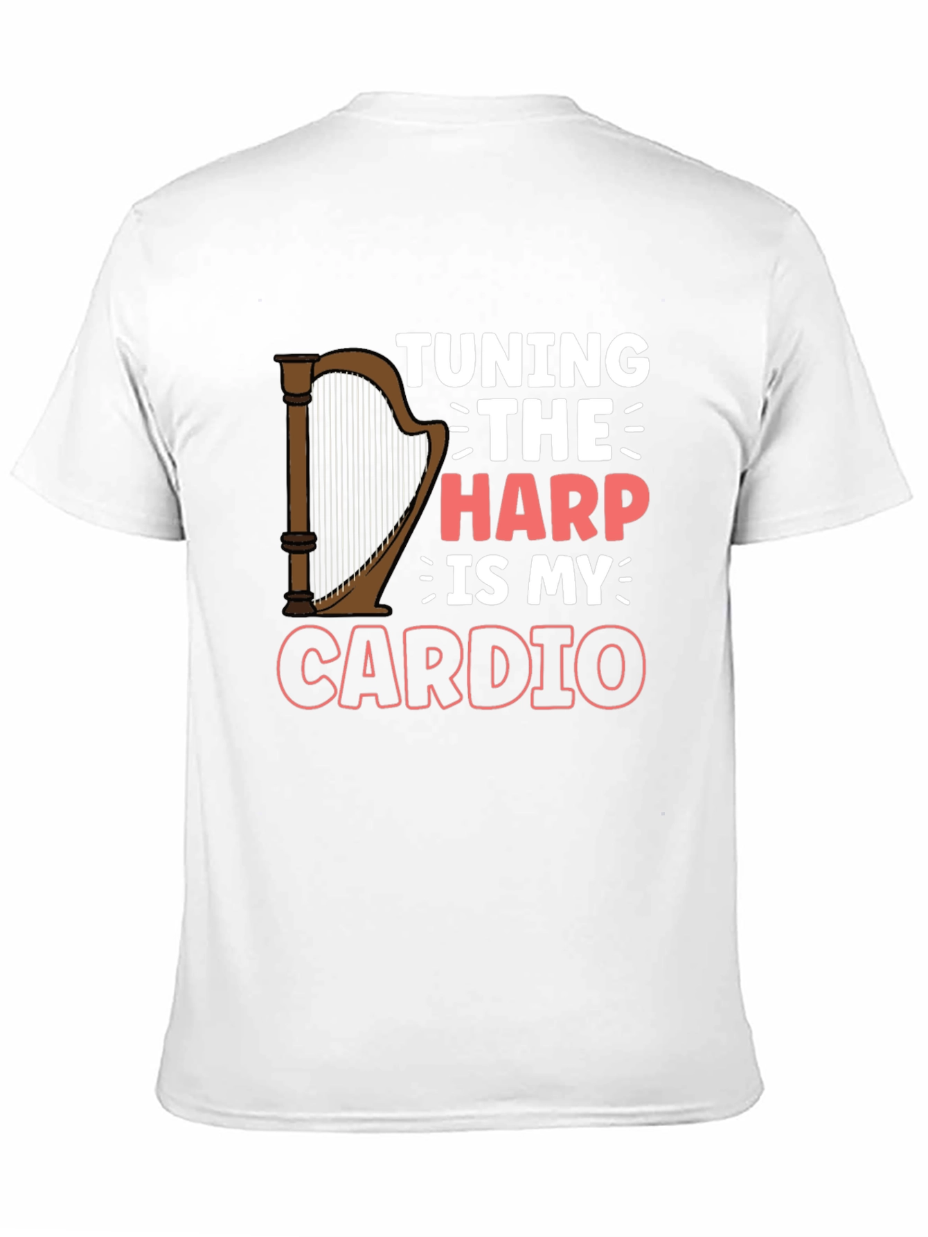 Tuning The Harp Is My Cardio Black T-Shirt