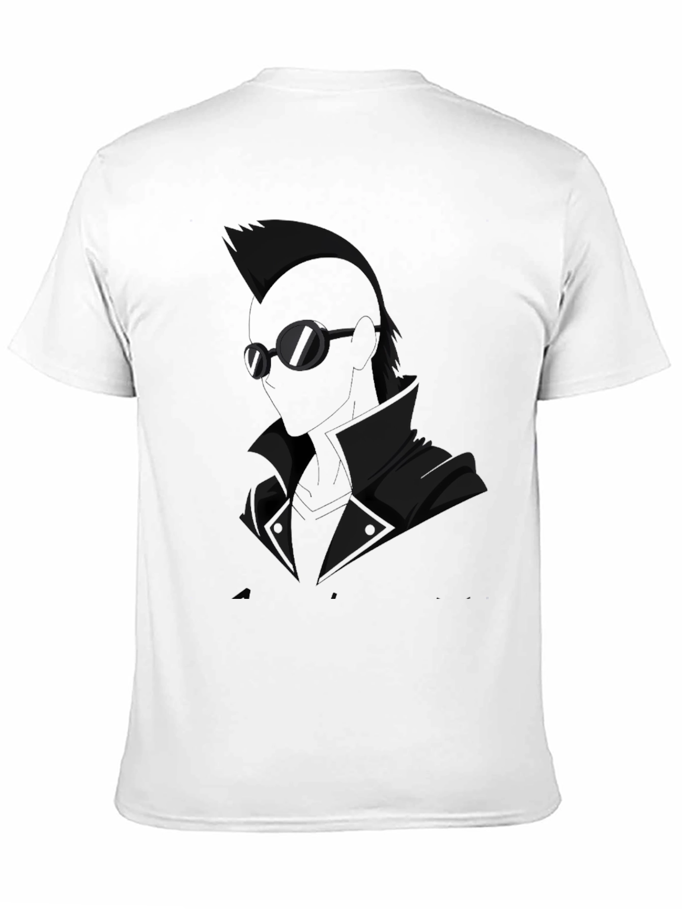 Stylish Black Anime Graphic Tee