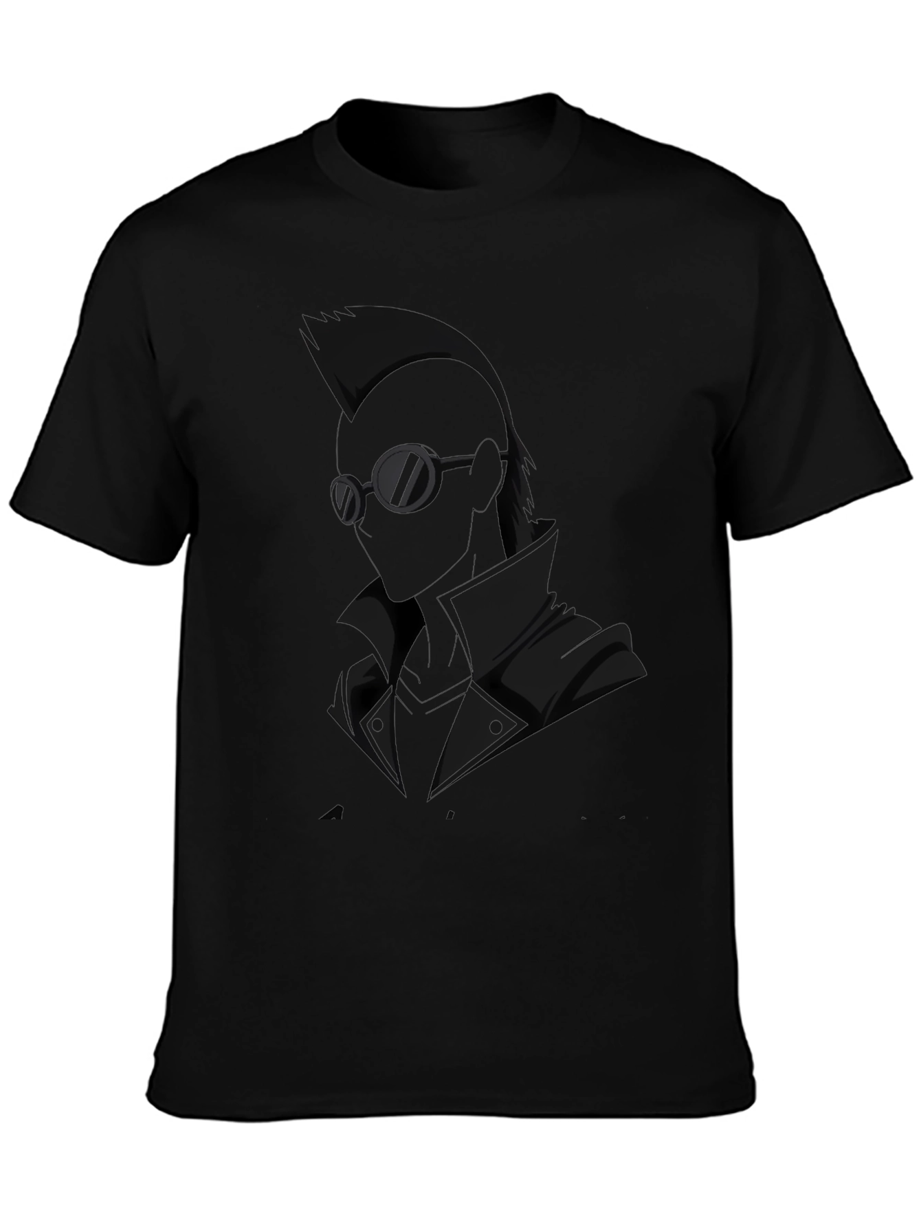 Stylish Black Anime Graphic Tee