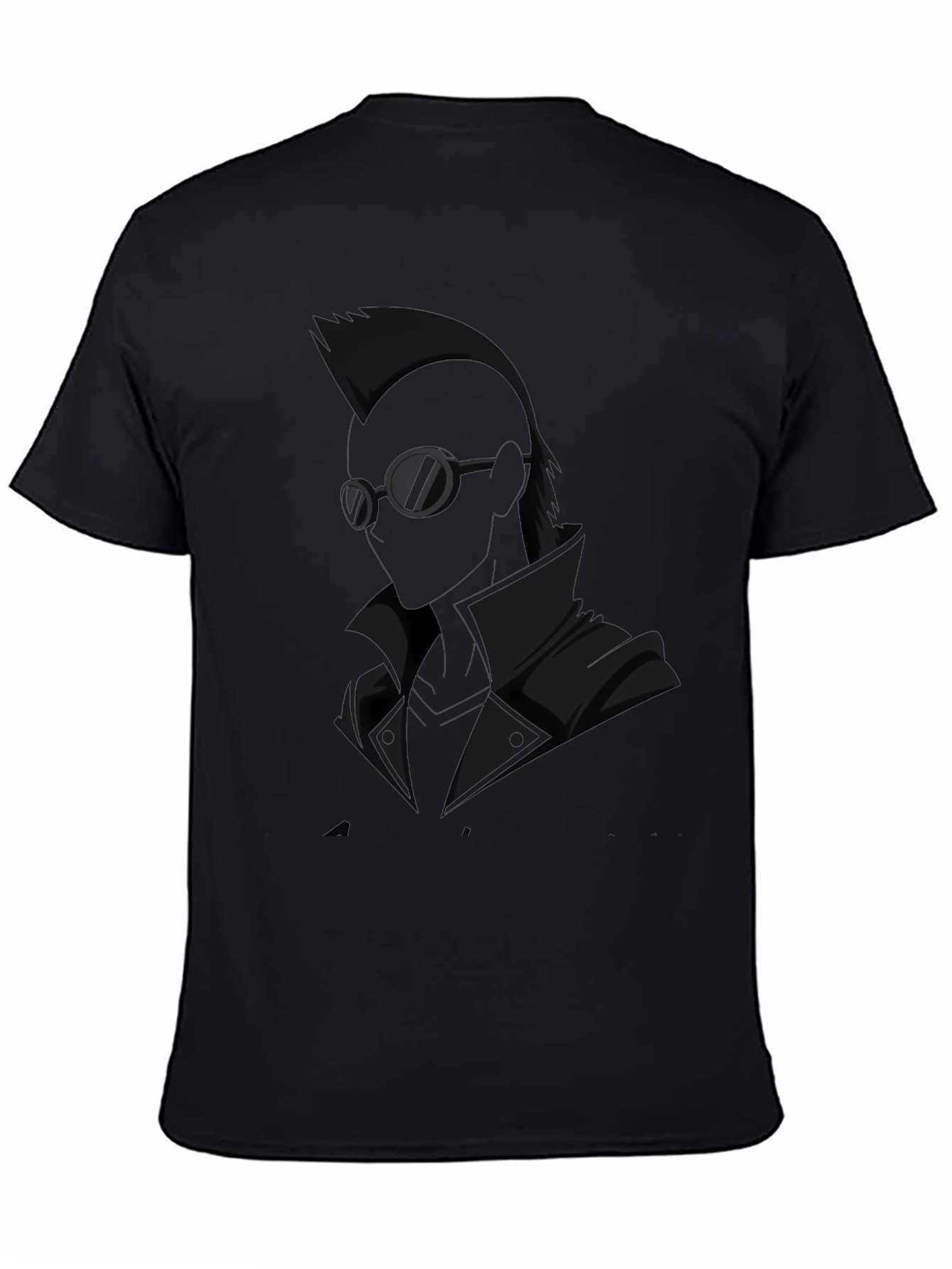 Stylish Black Anime Graphic Tee