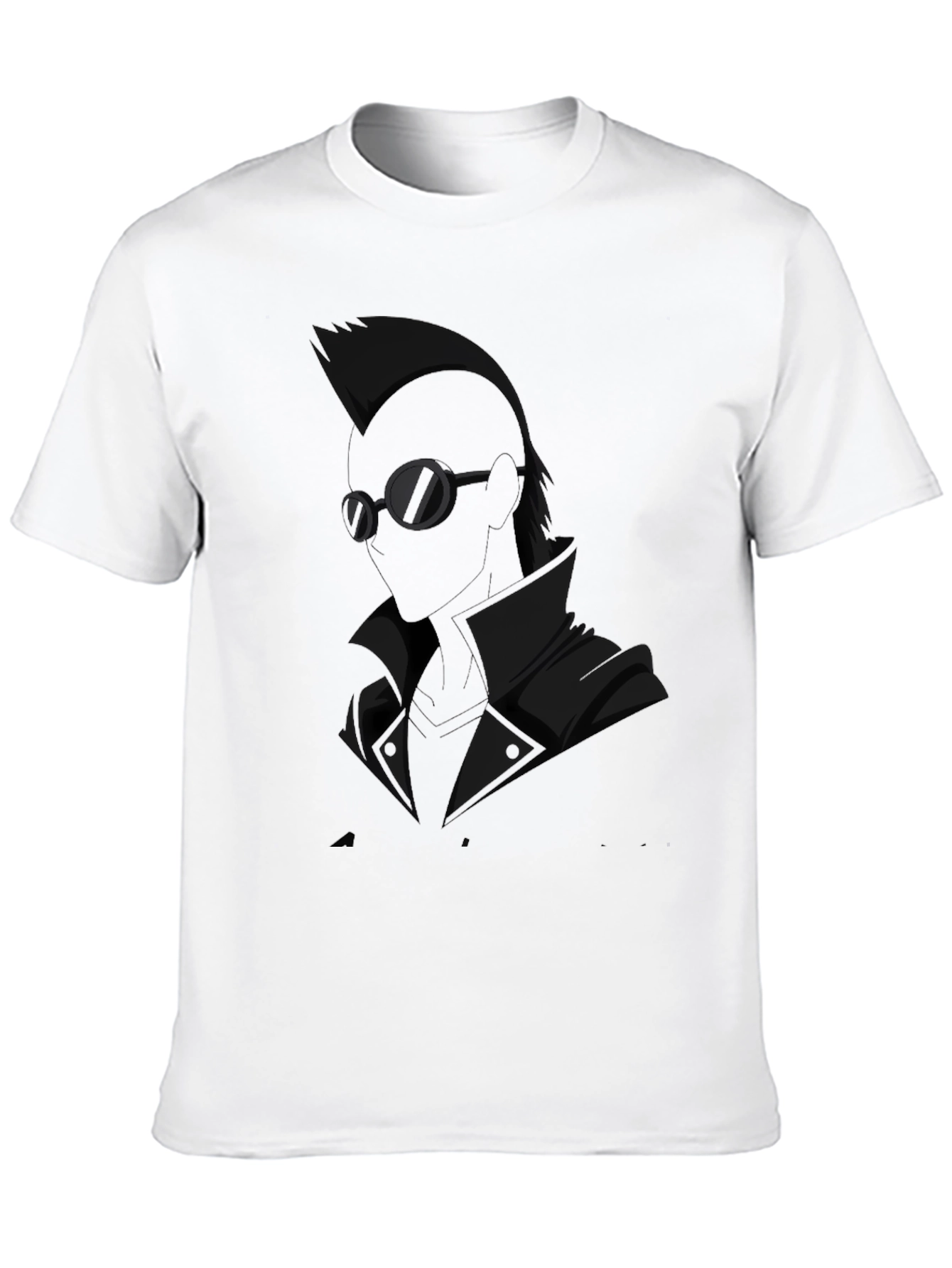 Stylish Black Anime Graphic Tee