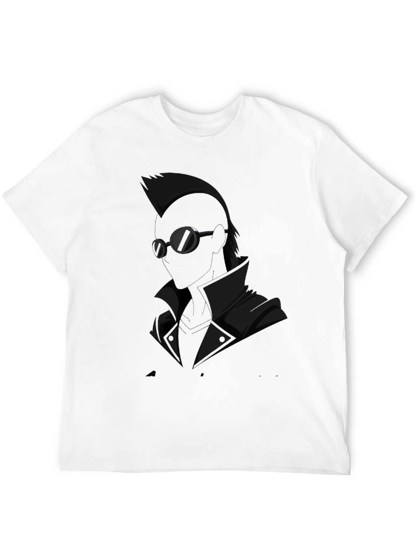 Stylish Black Anime Graphic Tee