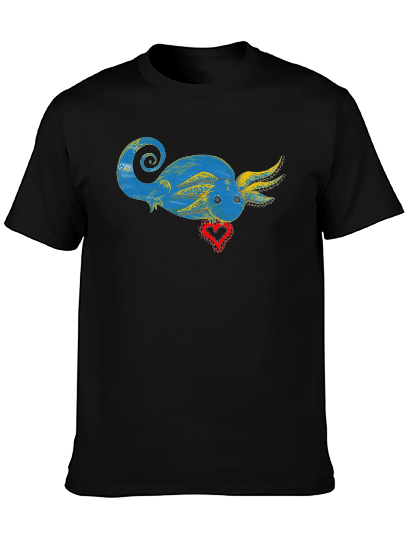 Axolotl Heart Graphic T-Shirt - Unique Design