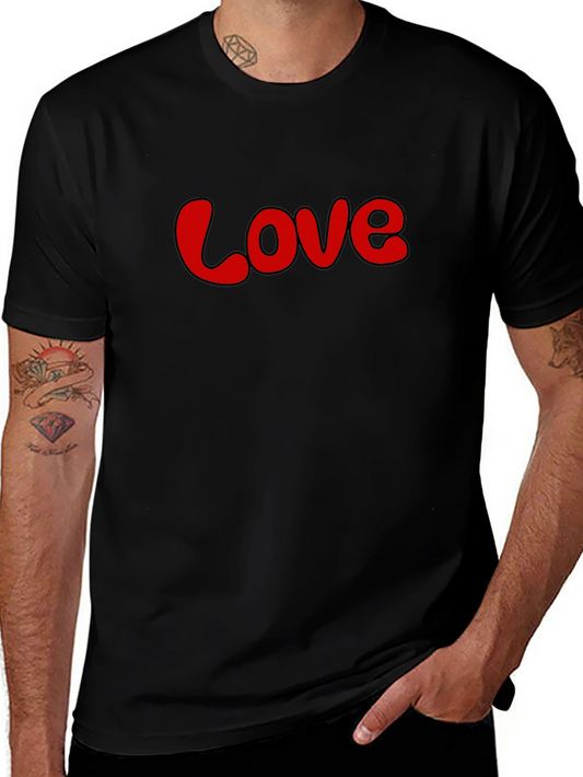 Love Graphic Tee - Stylish Black Casual T-Shirt
