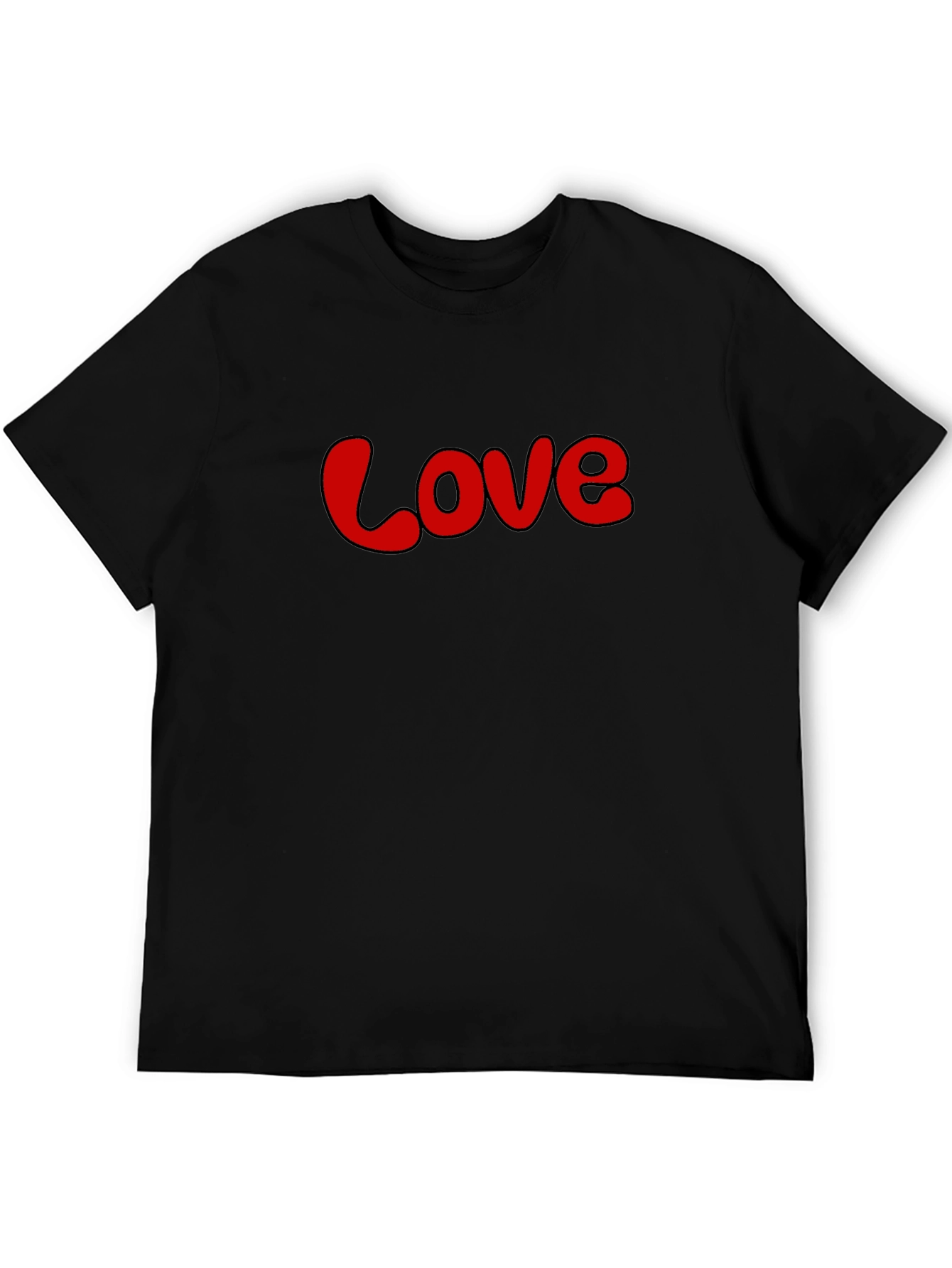 Love Graphic Tee - Stylish Black Casual T-Shirt
