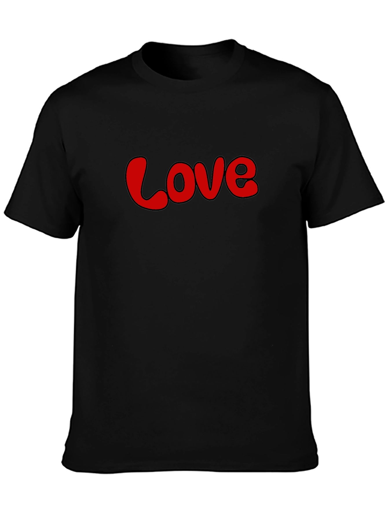 Love Graphic Tee - Stylish Black Casual T-Shirt