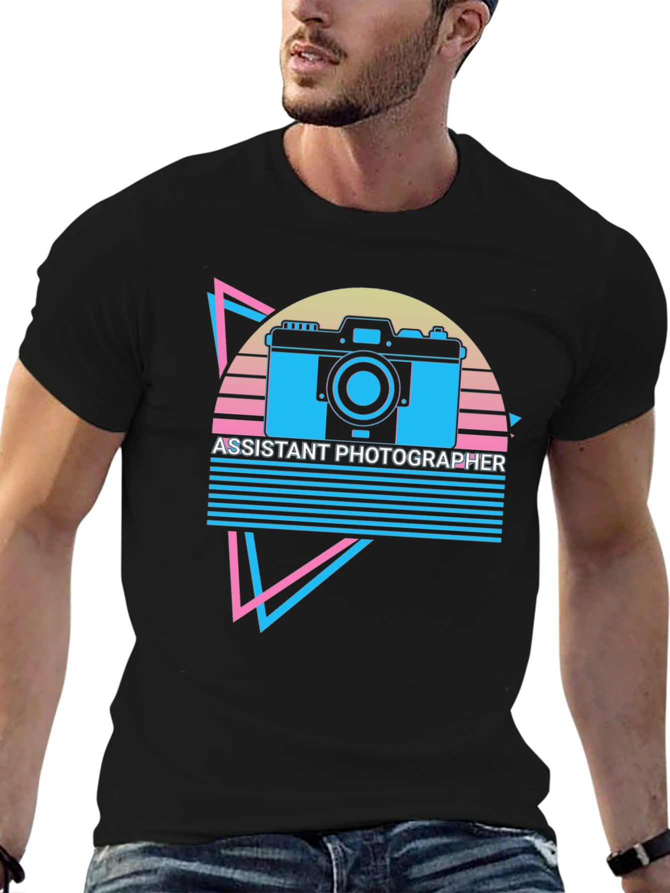 Assistant Photographer Retro Graphic T-Shirt