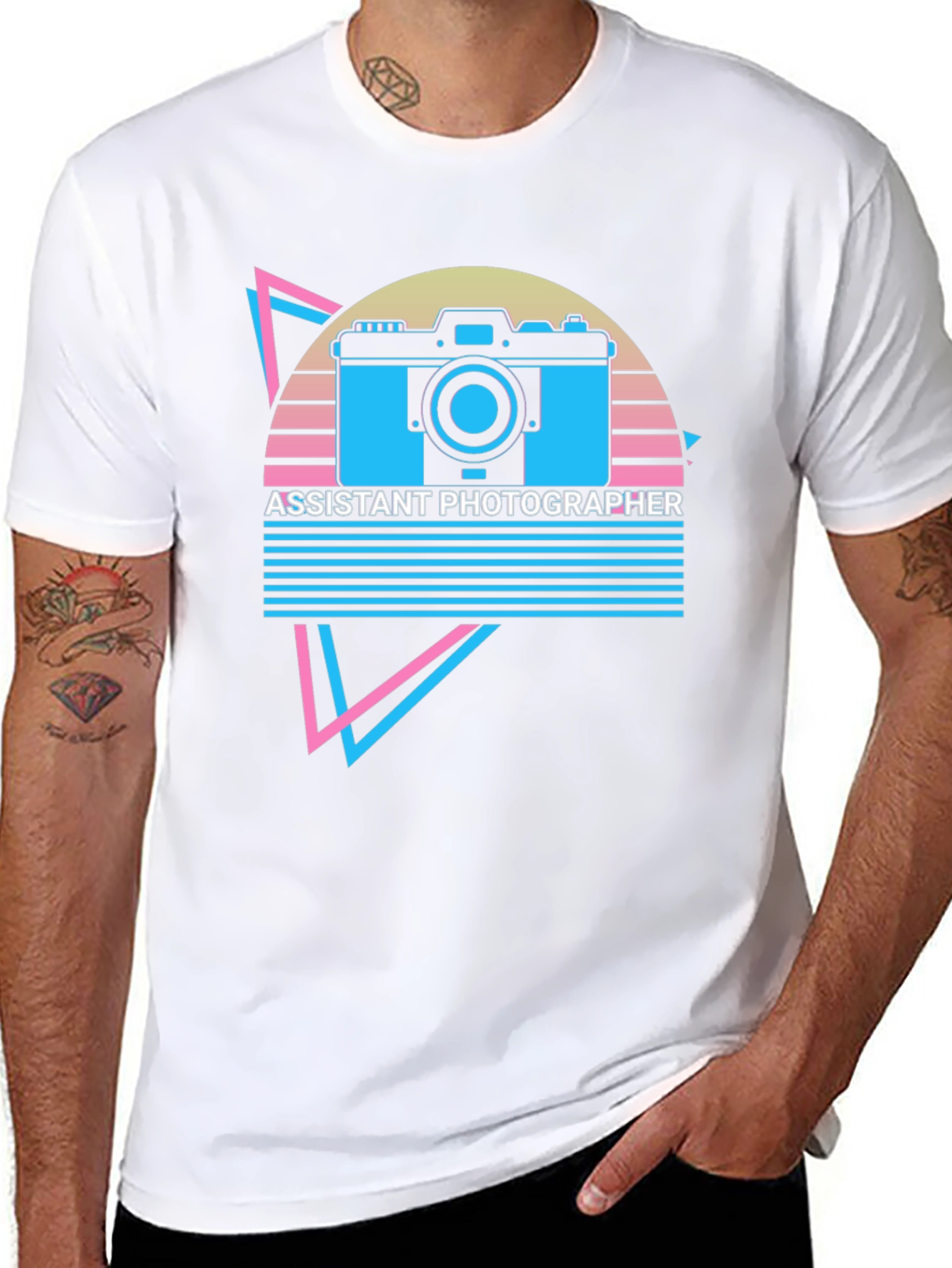 Assistant Photographer Retro Graphic T-Shirt
