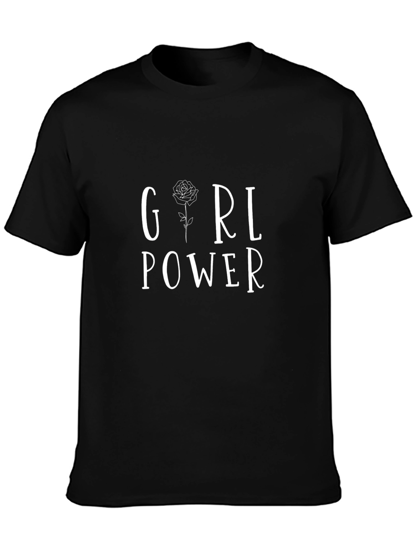 Girl Power Rose Graphic Tee - Unisex Cotton T-Shirt