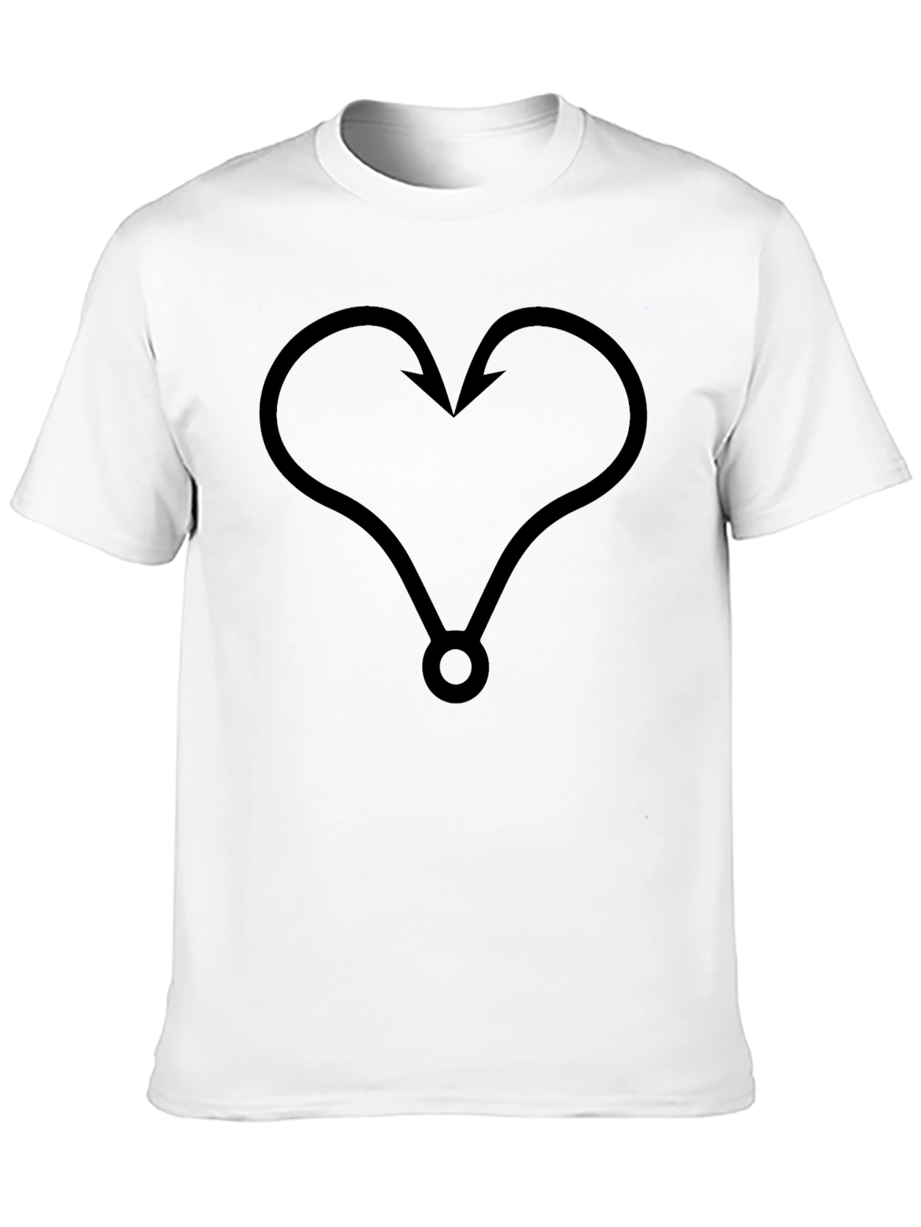 Hooked on Love Black T-Shirt