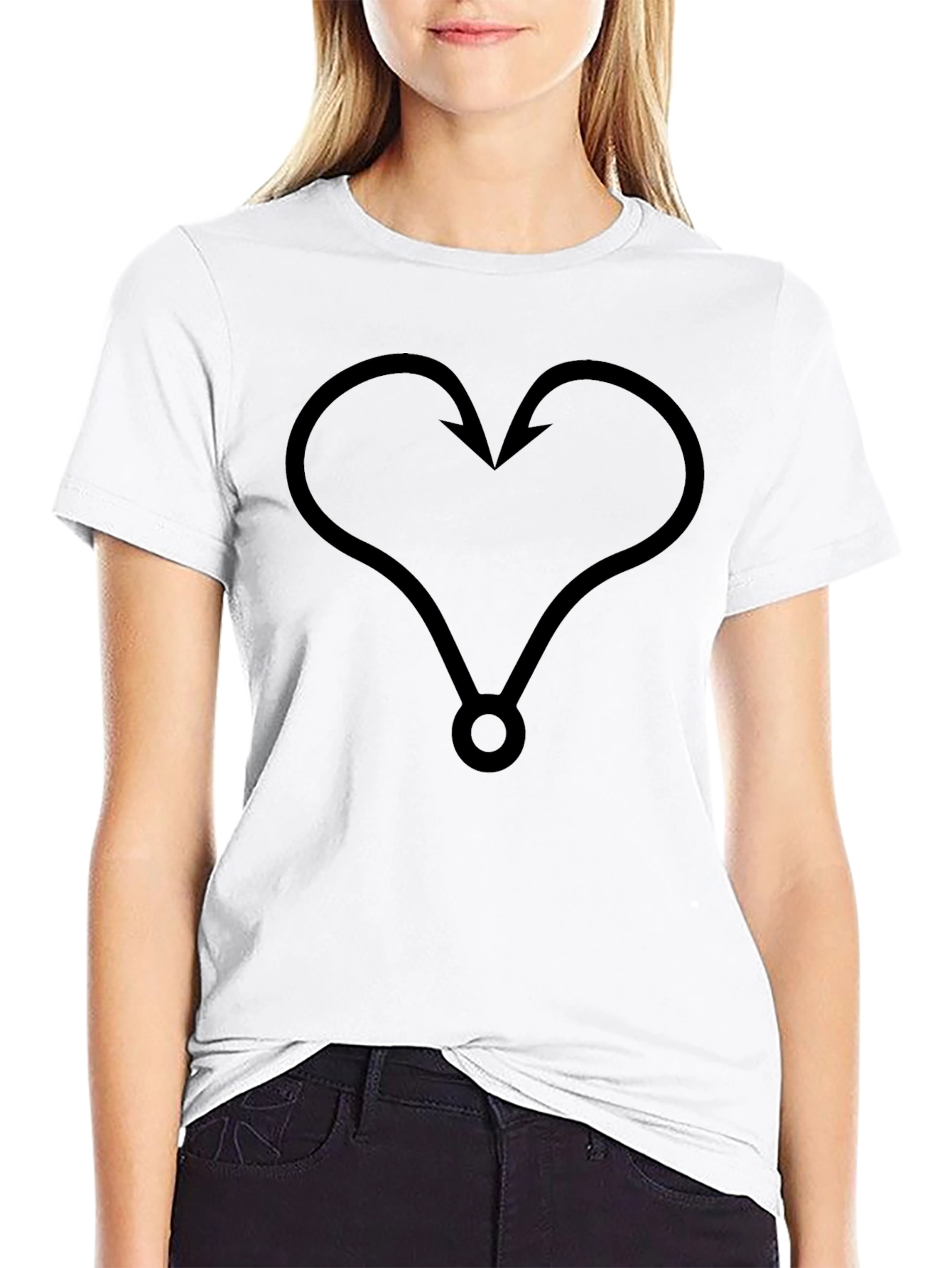 Hooked on Love Black T-Shirt