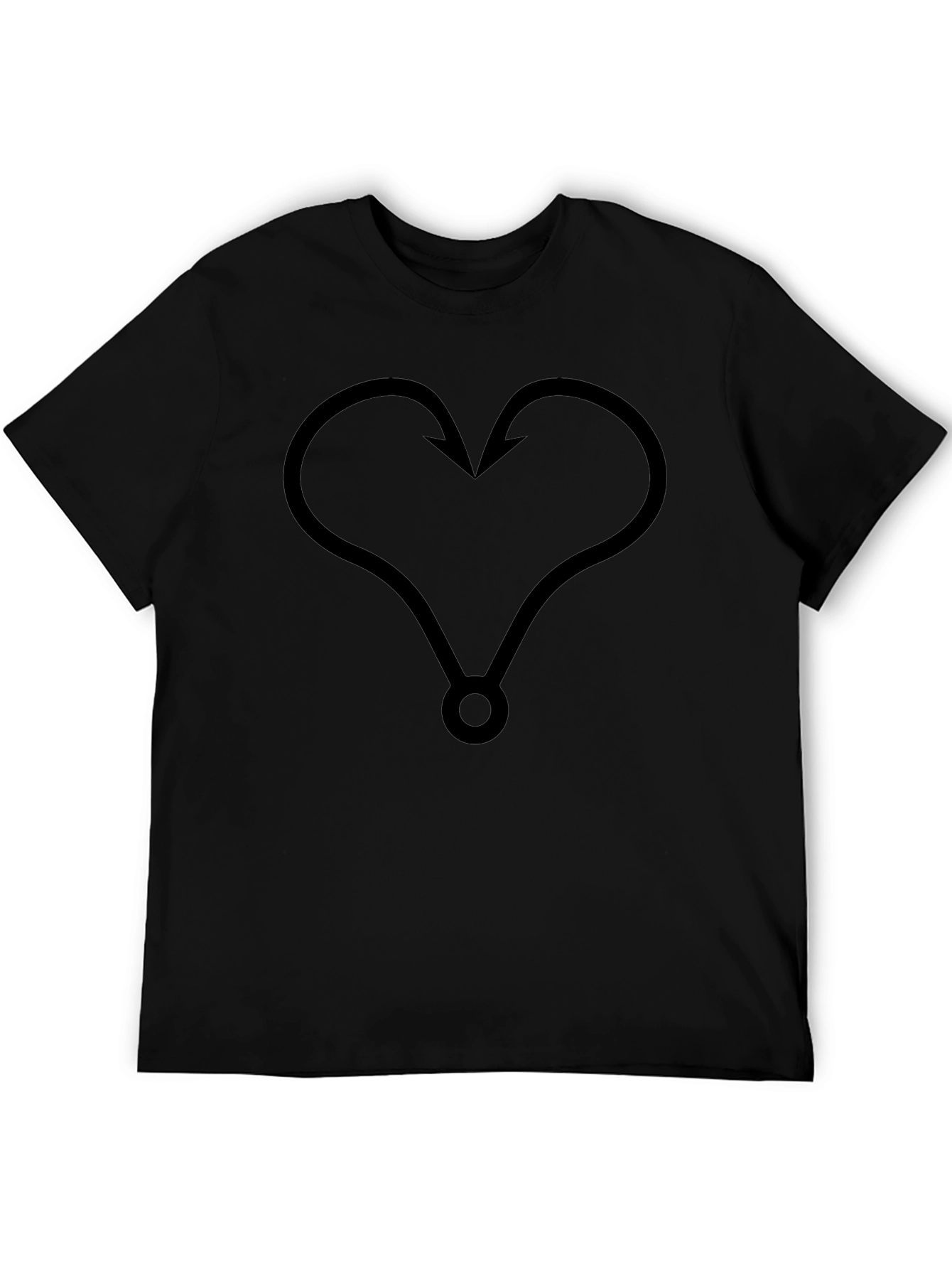 Hooked on Love Black T-Shirt