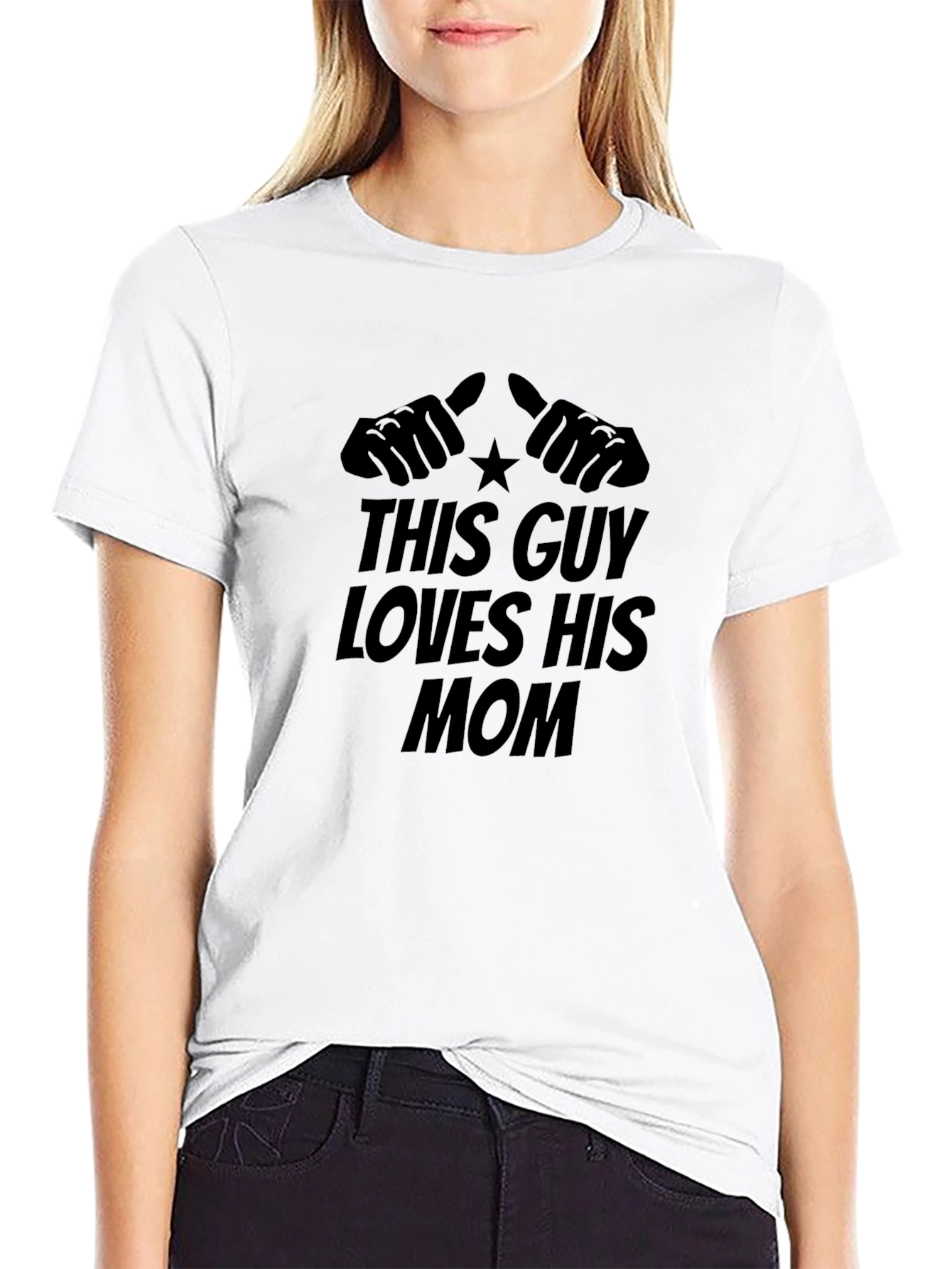 This Guy Loves His Mom - Graphic T-Shirt