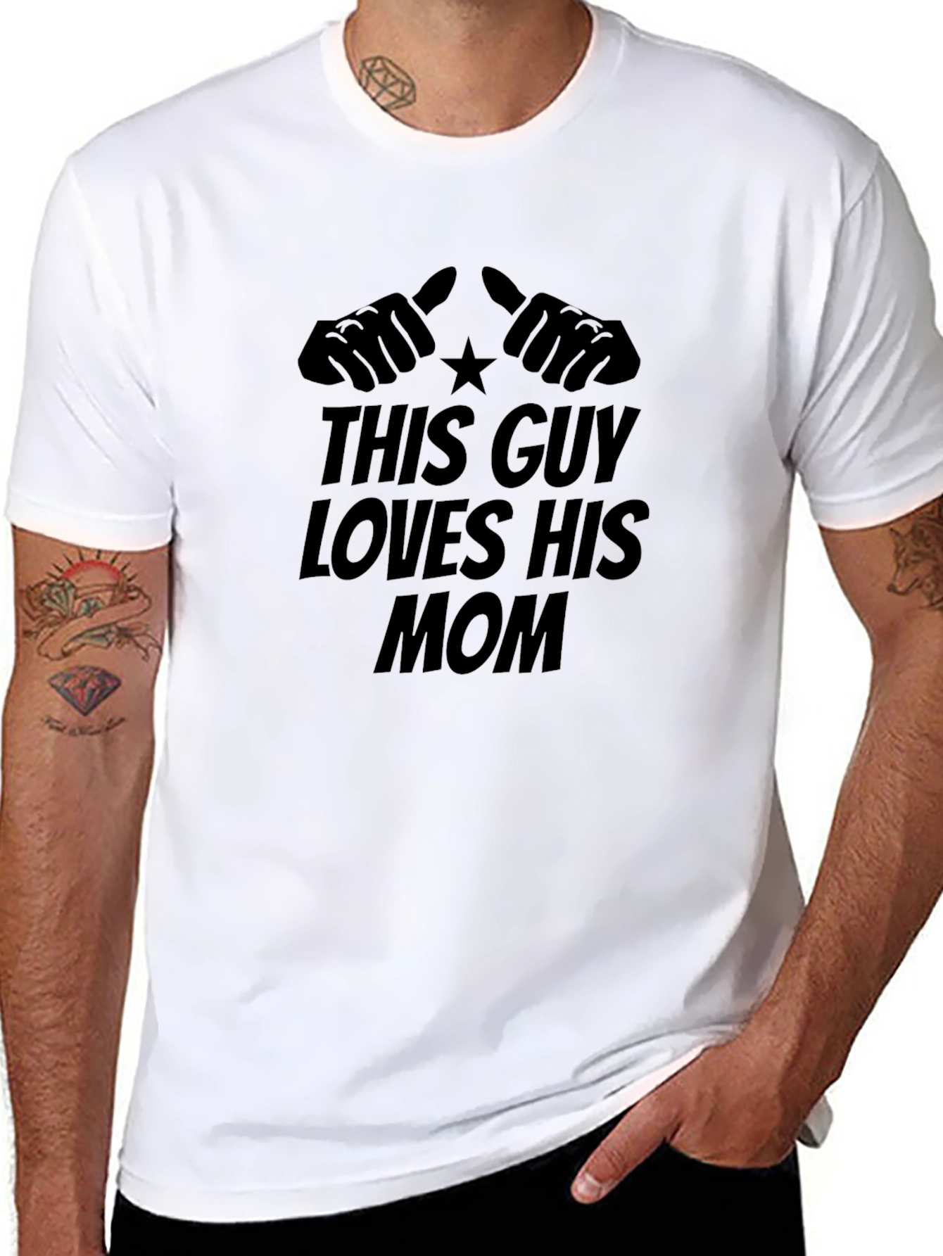 This Guy Loves His Mom - Graphic T-Shirt