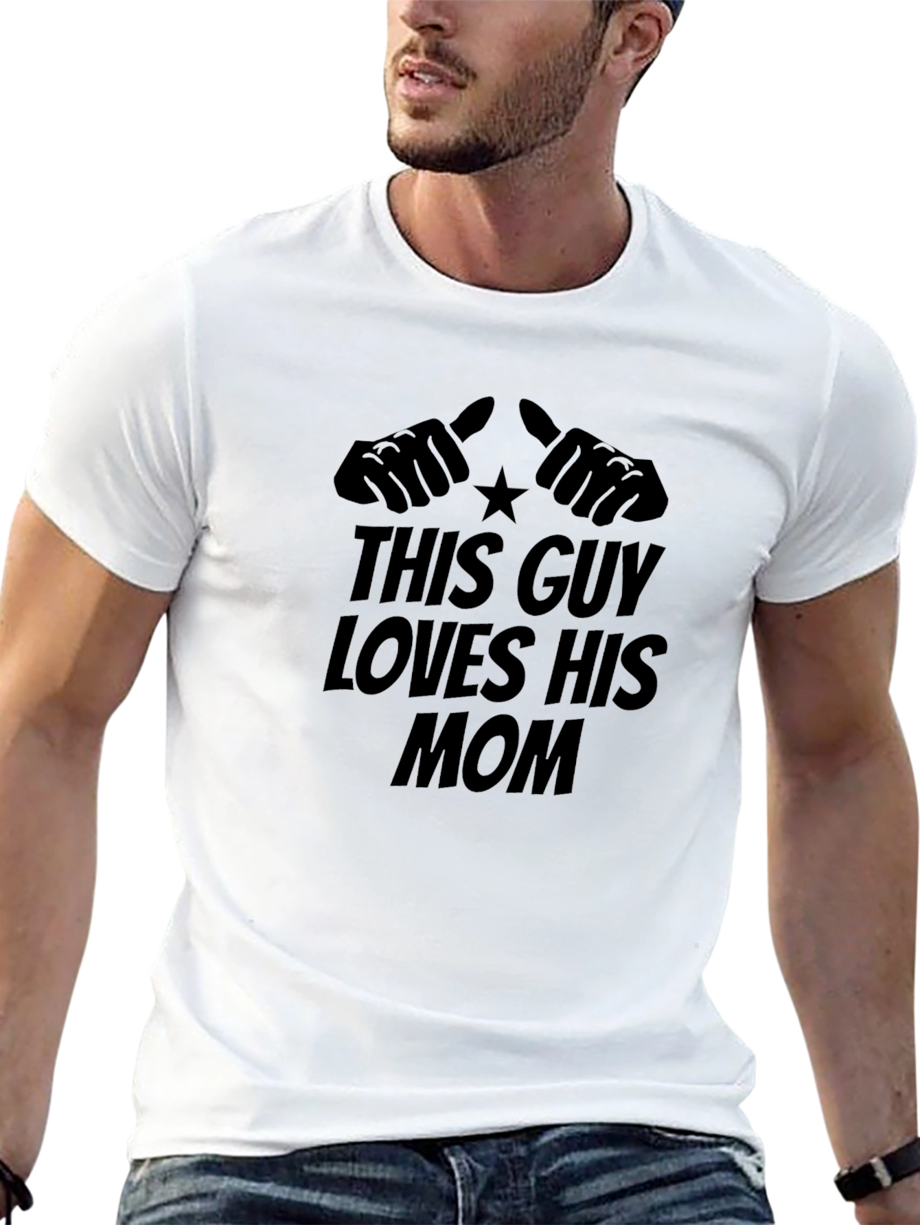 This Guy Loves His Mom - Graphic T-Shirt