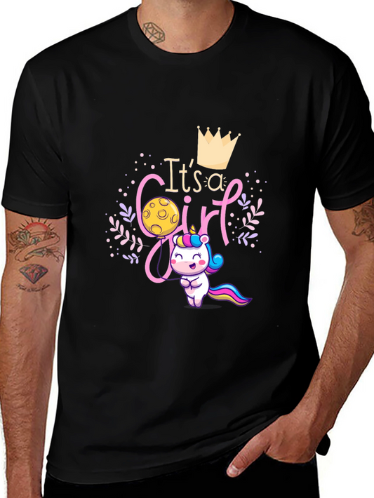 Its a Girl Unicorn Baby Shower T-Shirt