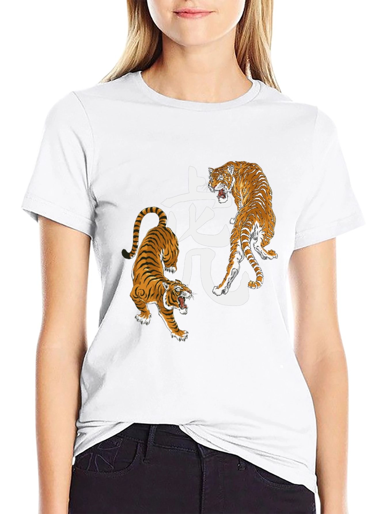 Tiger Graphic Black Tee - Fierce Style