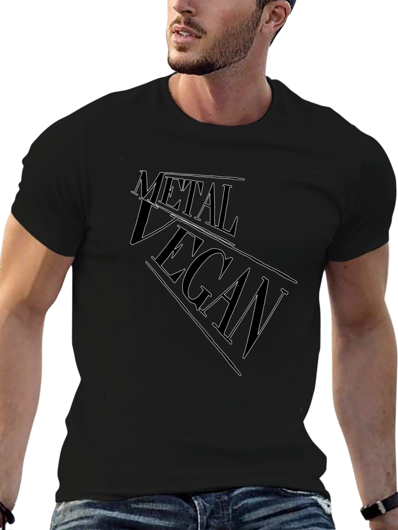 Metal Vegan Black Graphic Tee