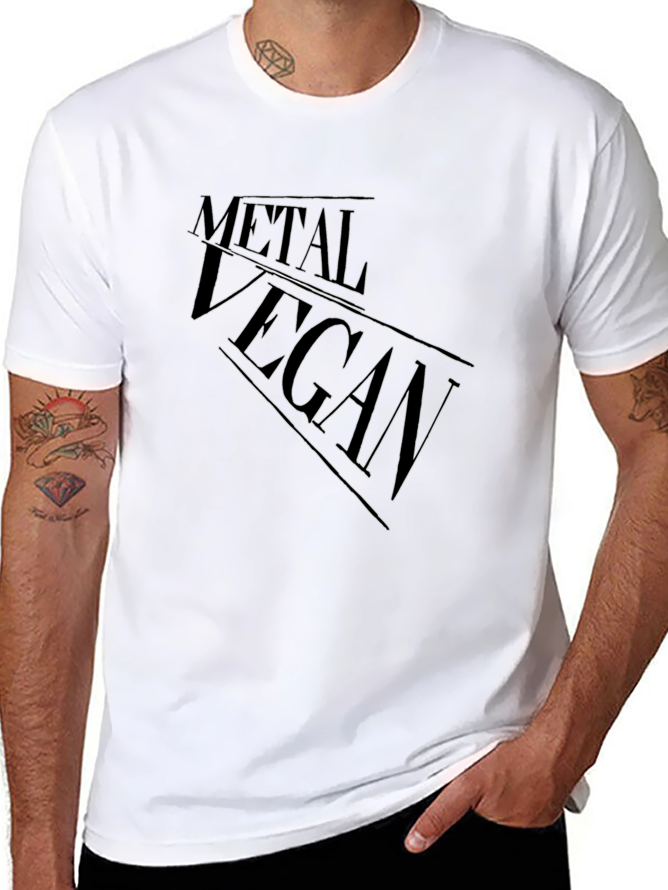 Metal Vegan Black Graphic Tee