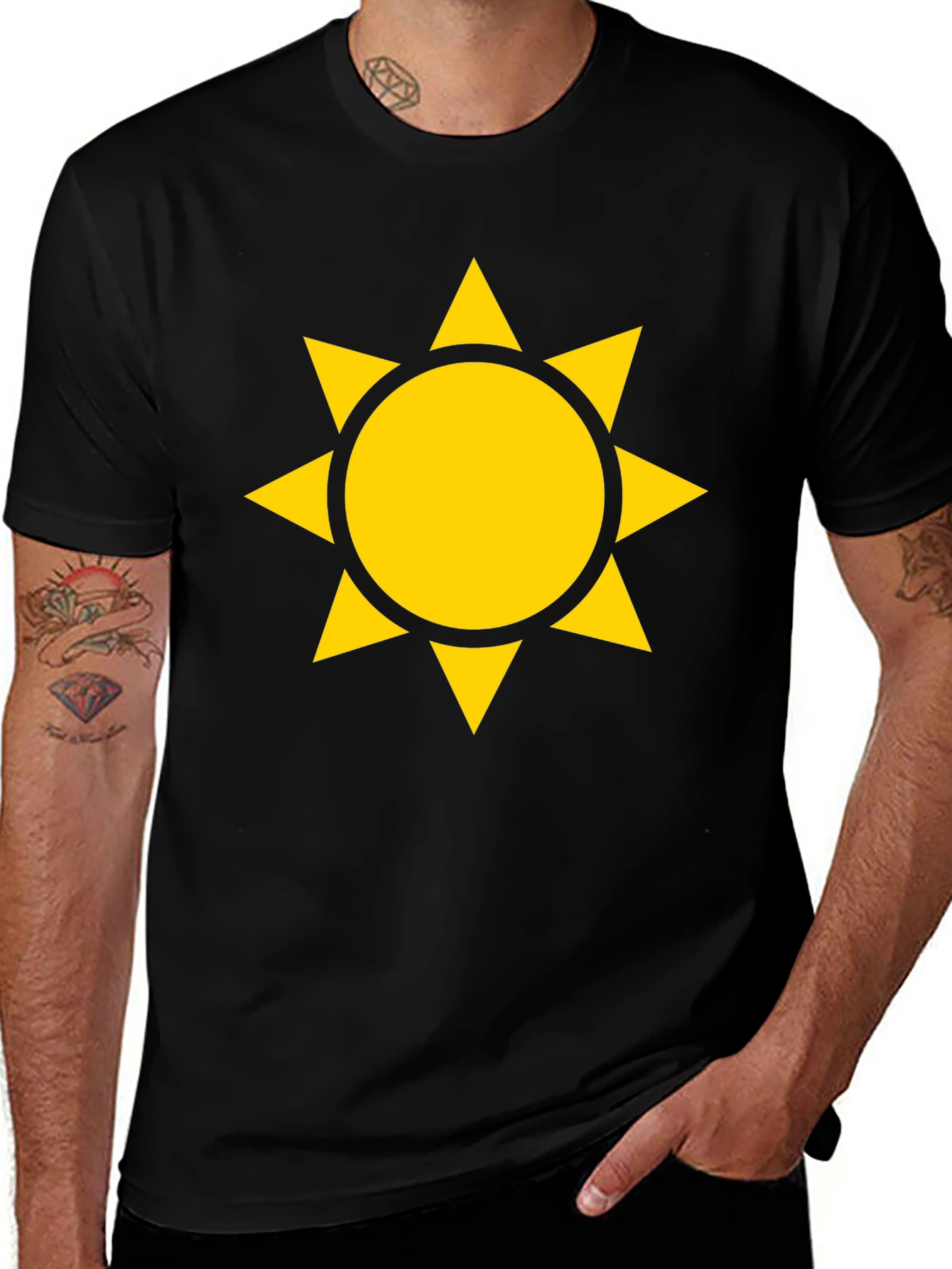Sun Graphic Black T-Shirt