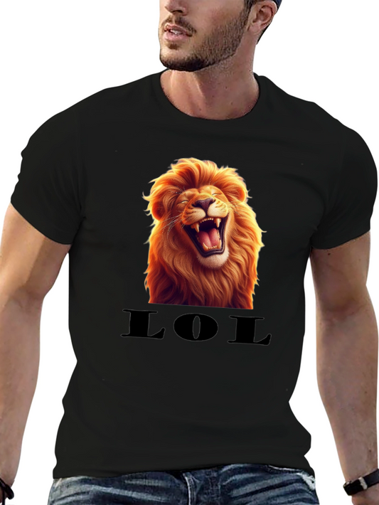 Laughing Lion LOL Graphic Tee - Black