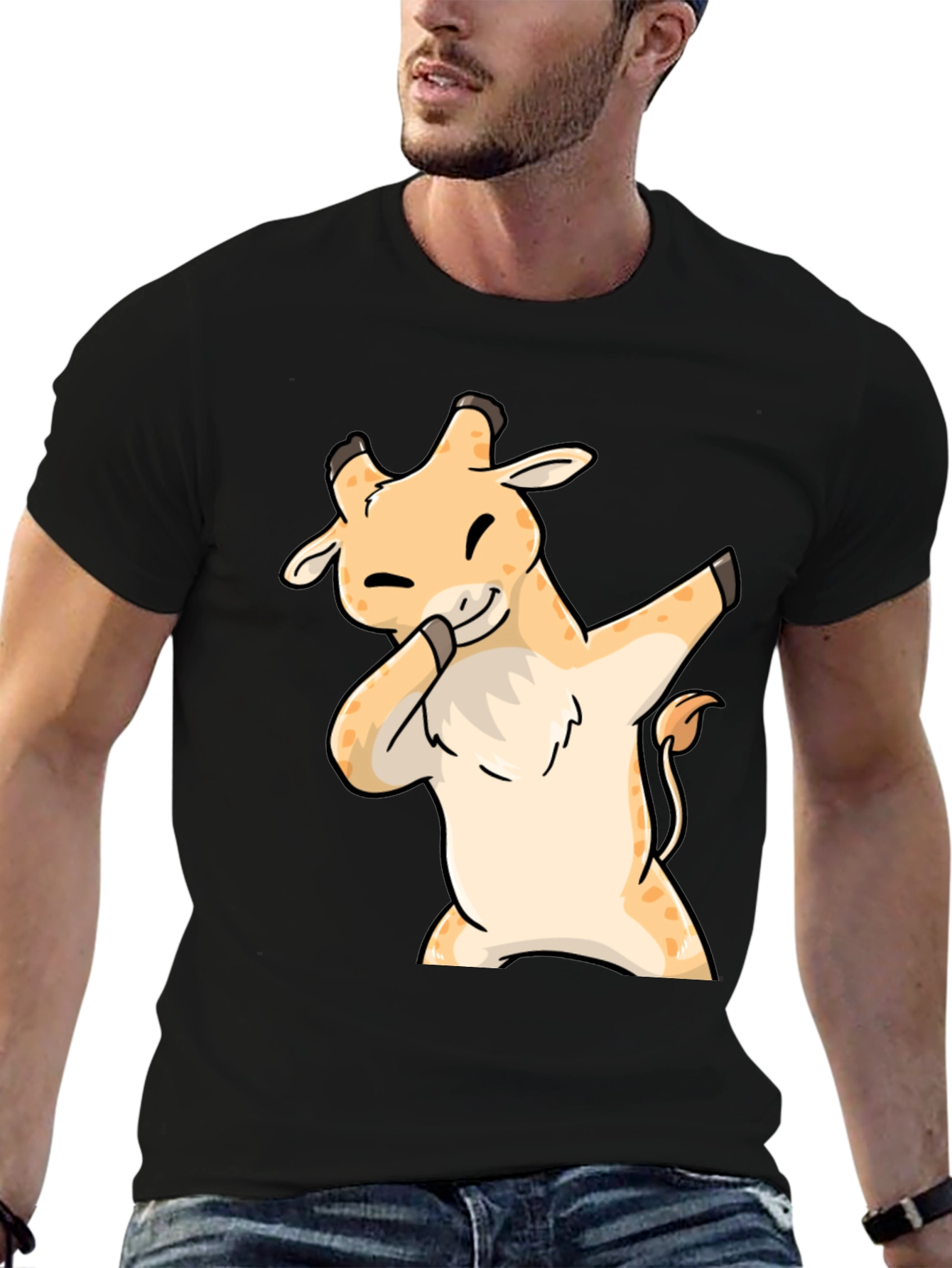 Dabbing Giraffe T-Shirt - Cute Cartoon Animal Tee