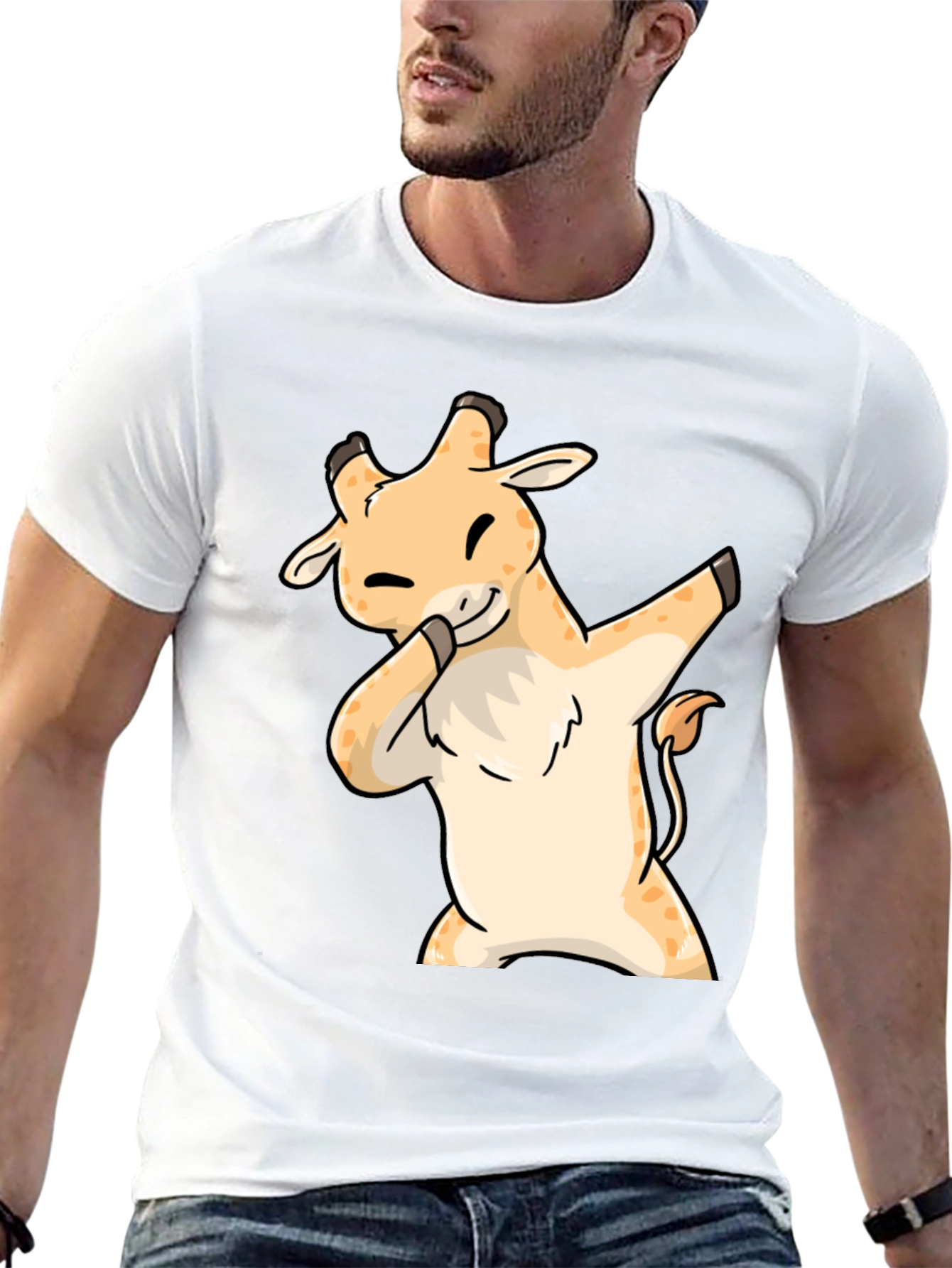 Dabbing Giraffe T-Shirt - Cute Cartoon Animal Tee