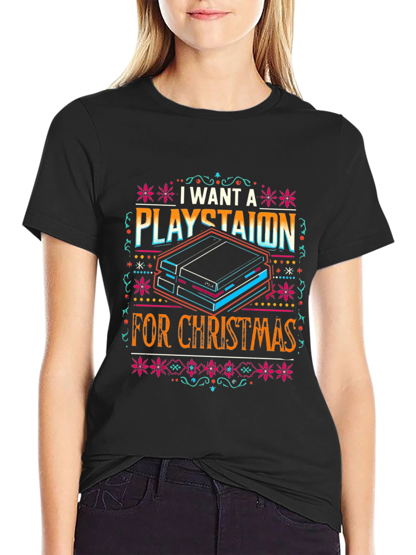 I Want a Playstaion for Christmas Graphic Tee