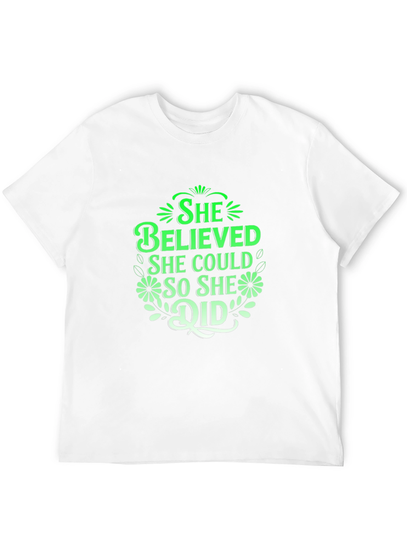 She Believed She Could T-Shirt - Inspiring Black Tee