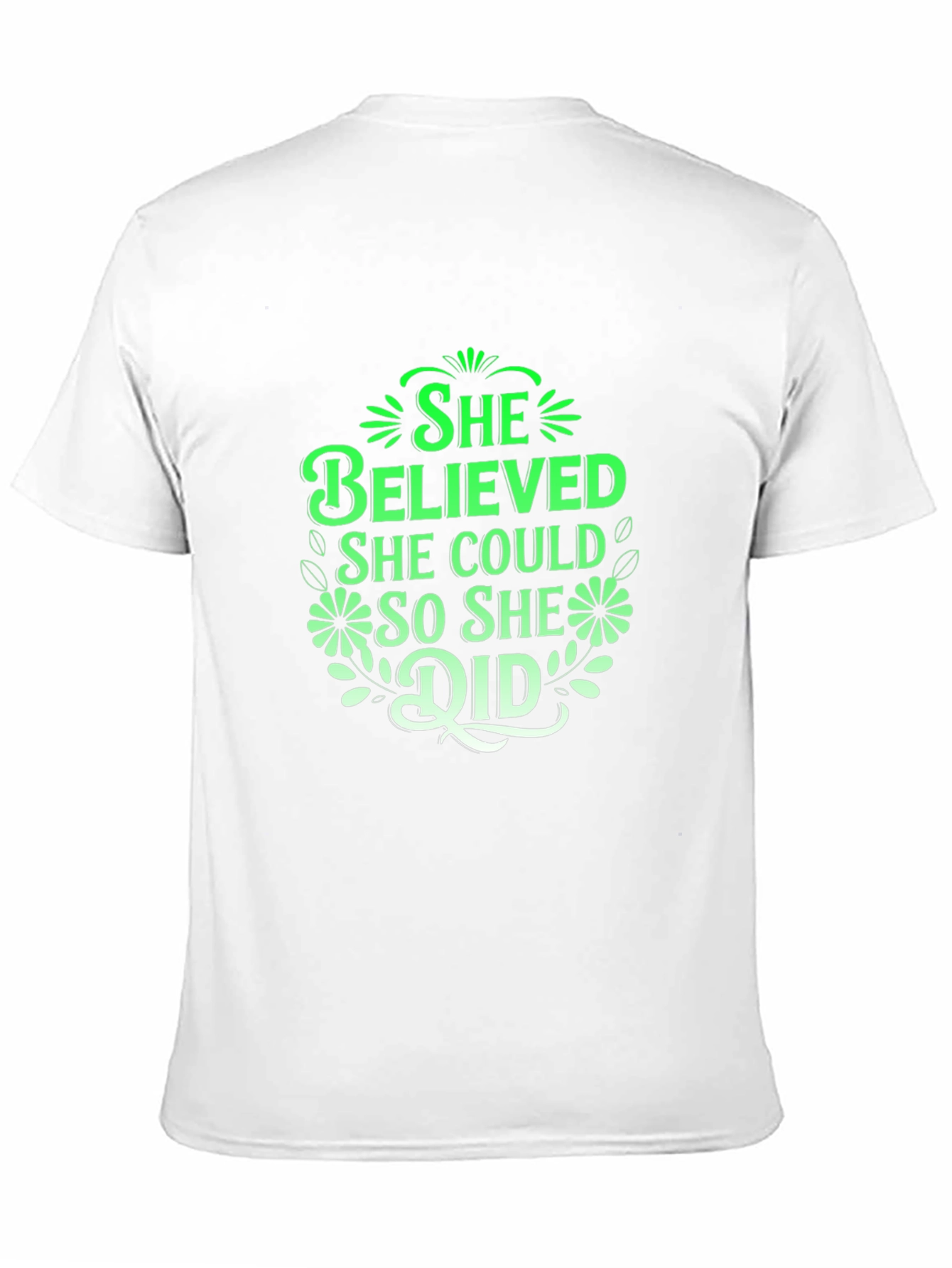 She Believed She Could T-Shirt - Inspiring Black Tee