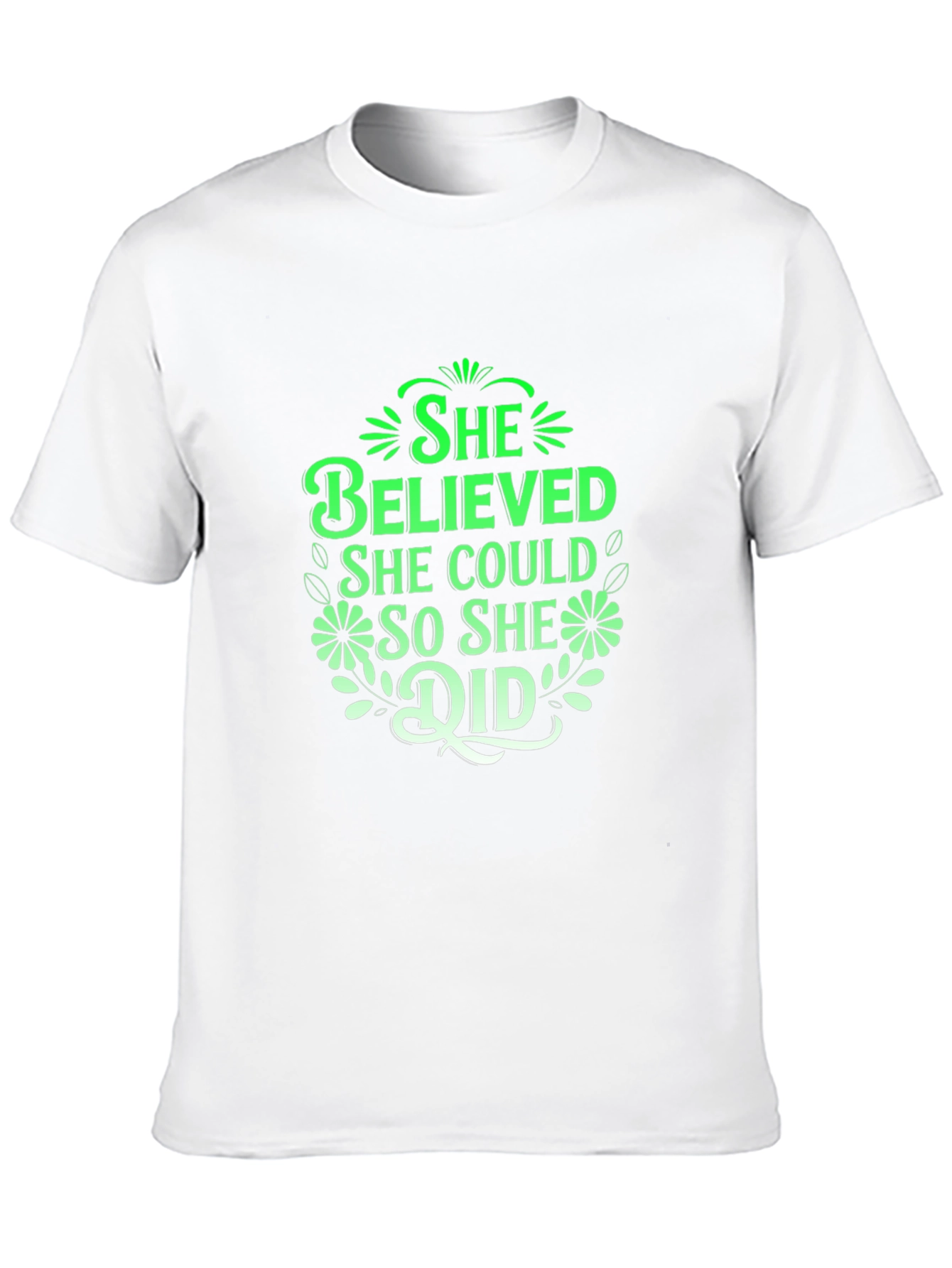 She Believed She Could T-Shirt - Inspiring Black Tee
