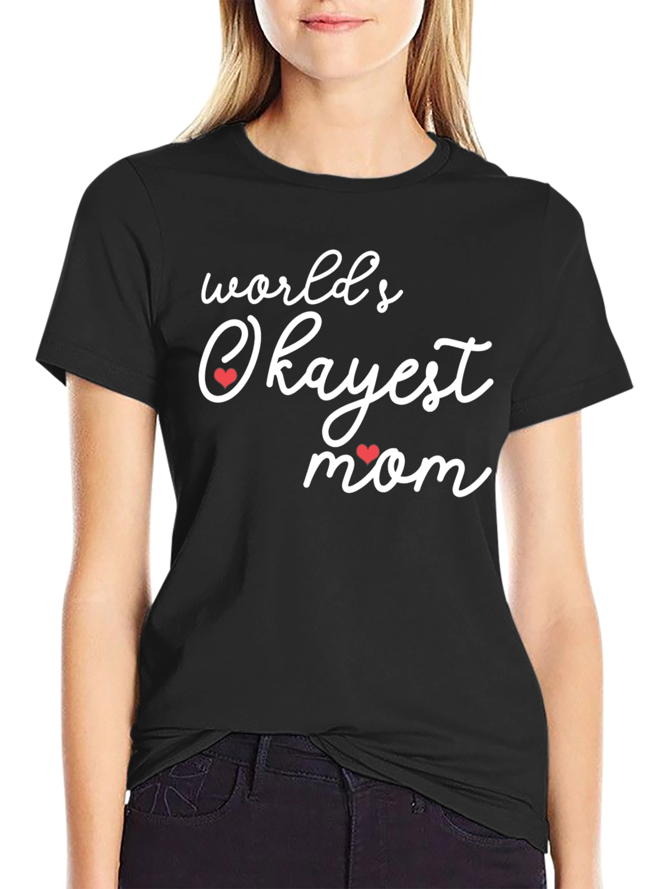 Worlds Okayest Mom Graphic T-Shirt