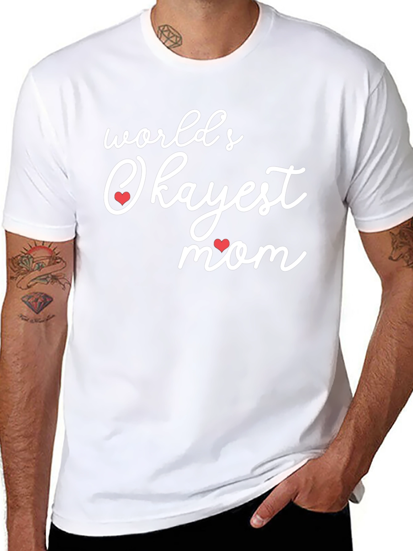 Worlds Okayest Mom Graphic T-Shirt