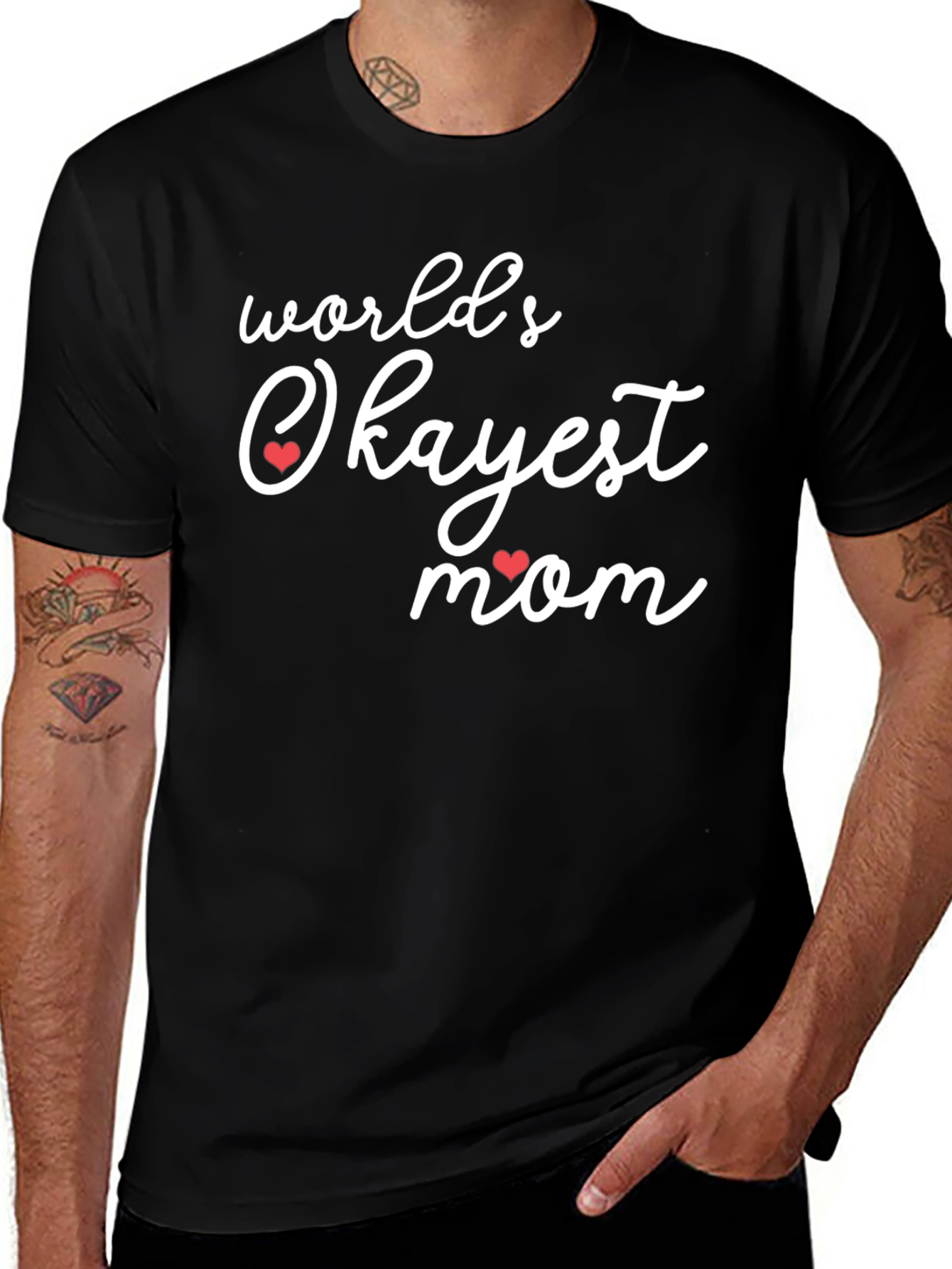 Worlds Okayest Mom Graphic T-Shirt
