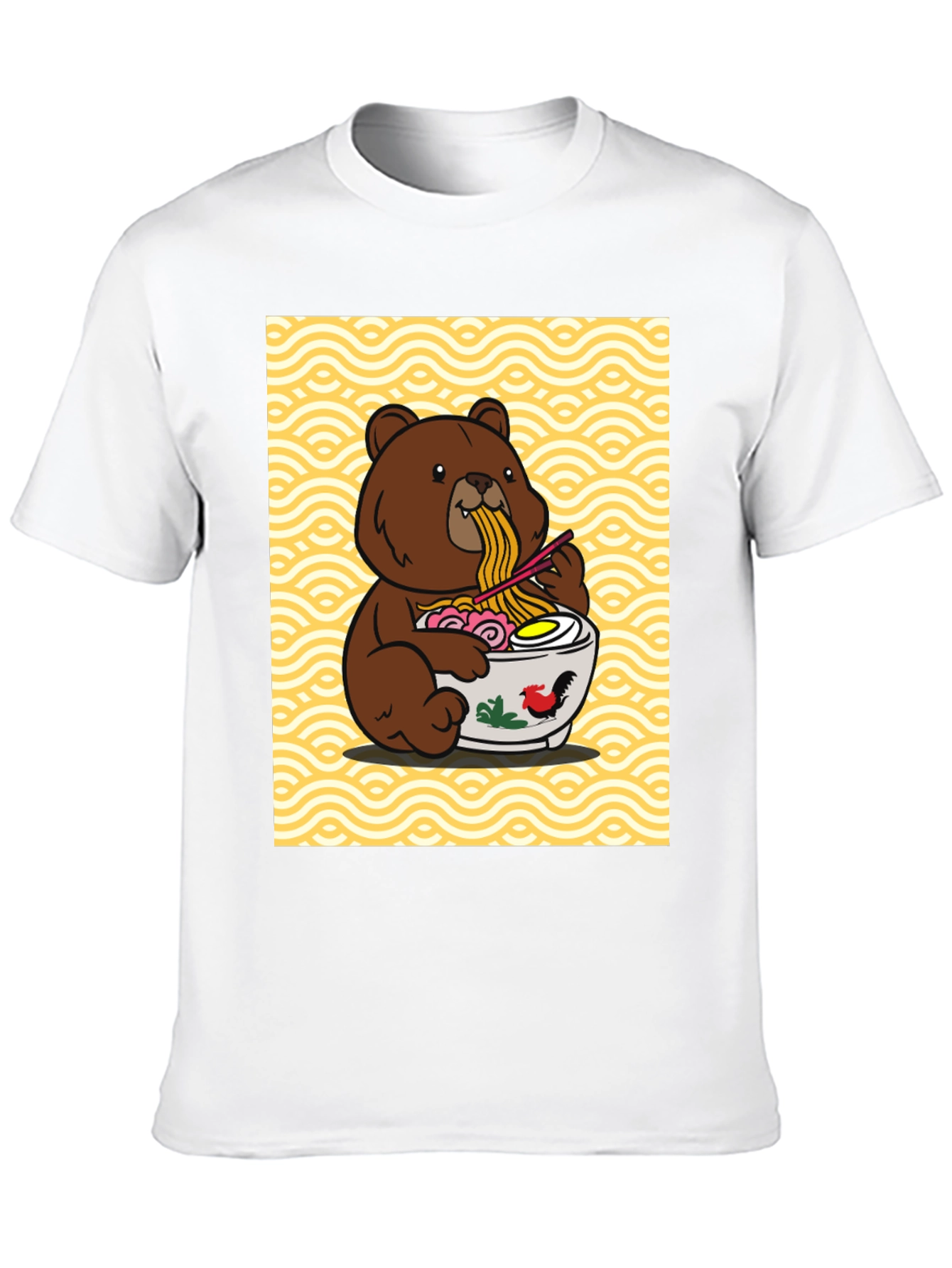 Bear Eating Ramen Graphic Tee