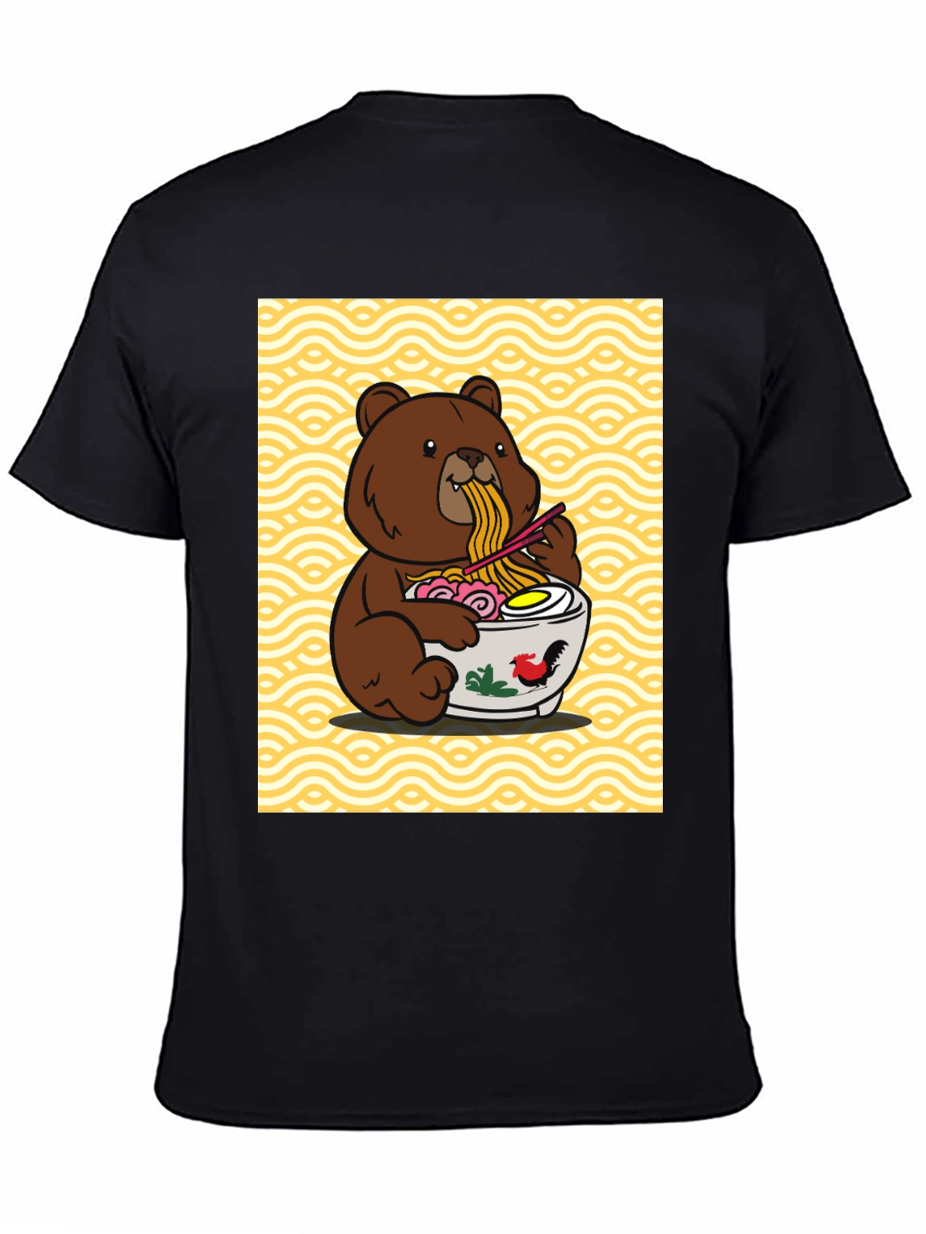 Bear Eating Ramen Graphic Tee