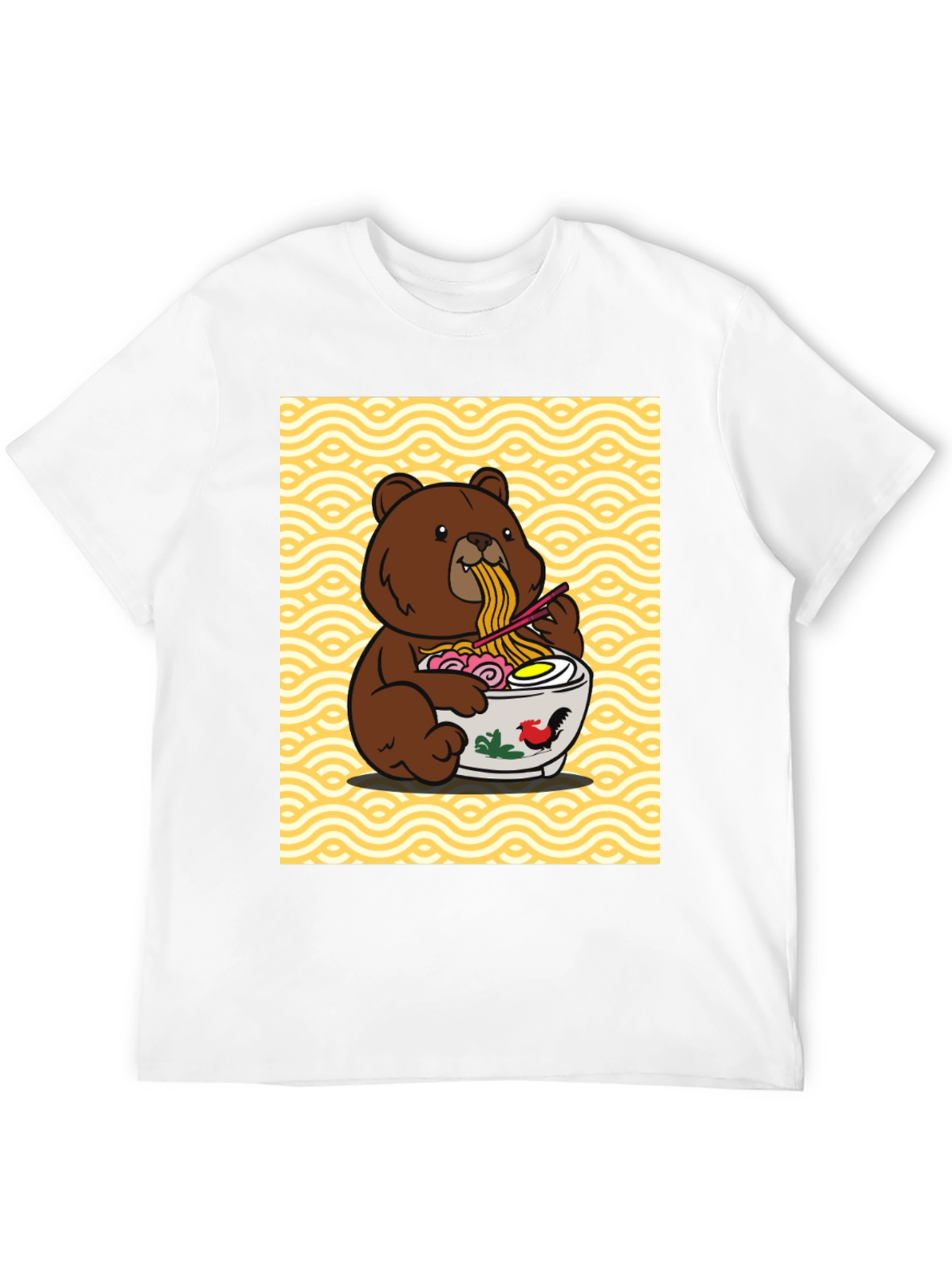 Bear Eating Ramen Graphic Tee